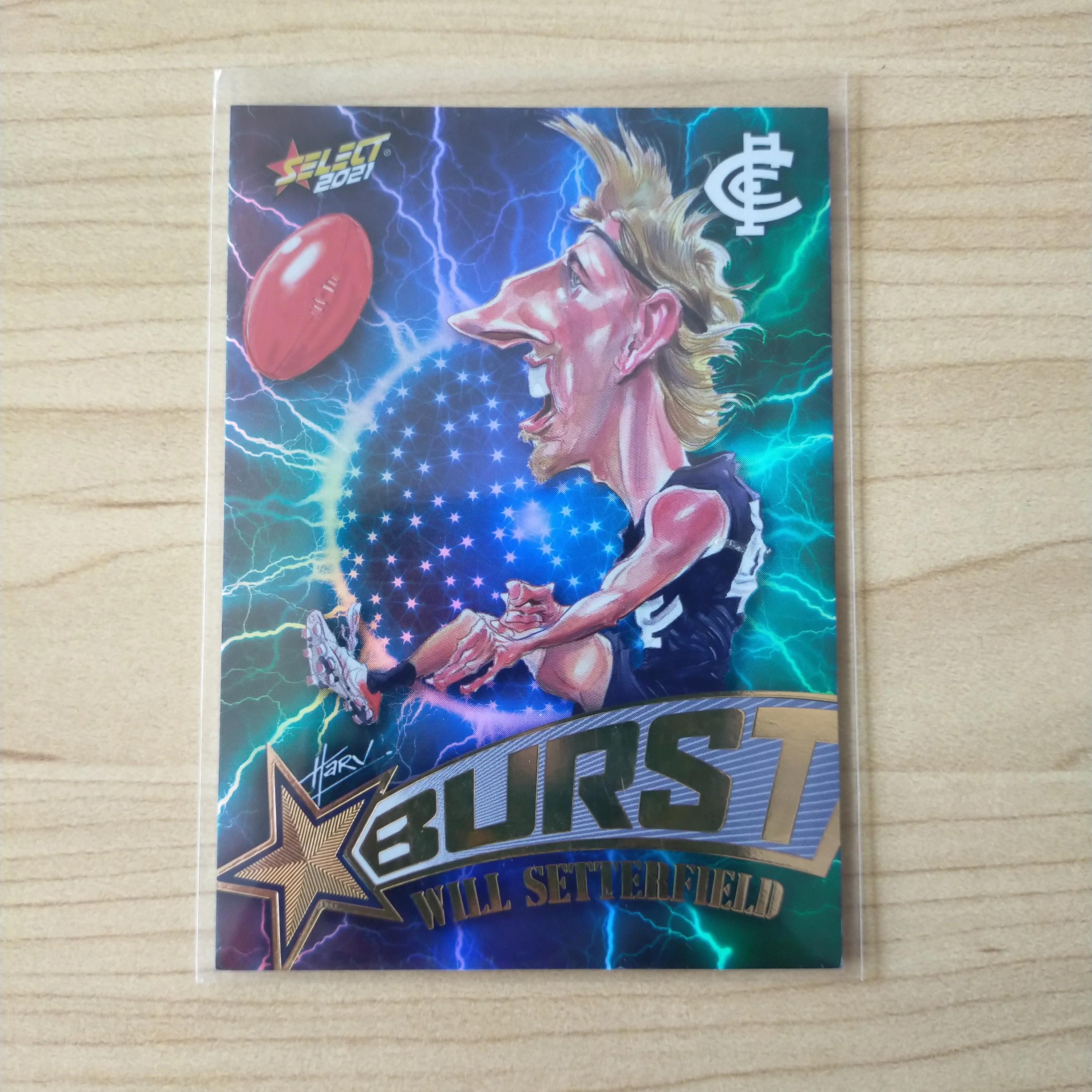 2021 AFL Select Footy Stars Lightning Star Burst Will Setterfield Carlton No.062/210