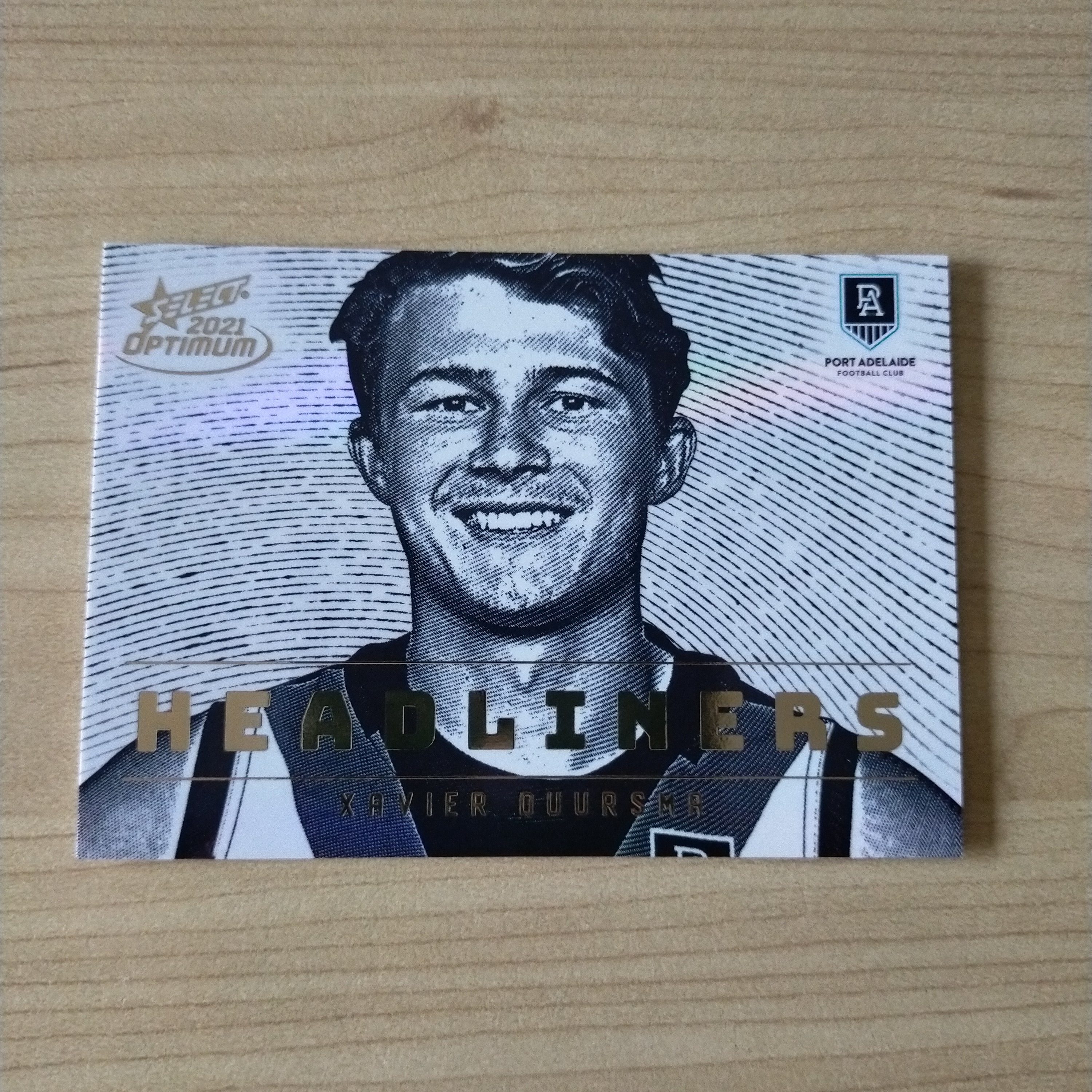2021 AFL Select Optimum Headliners Xavier Duursma Port Adelaide No.07/95