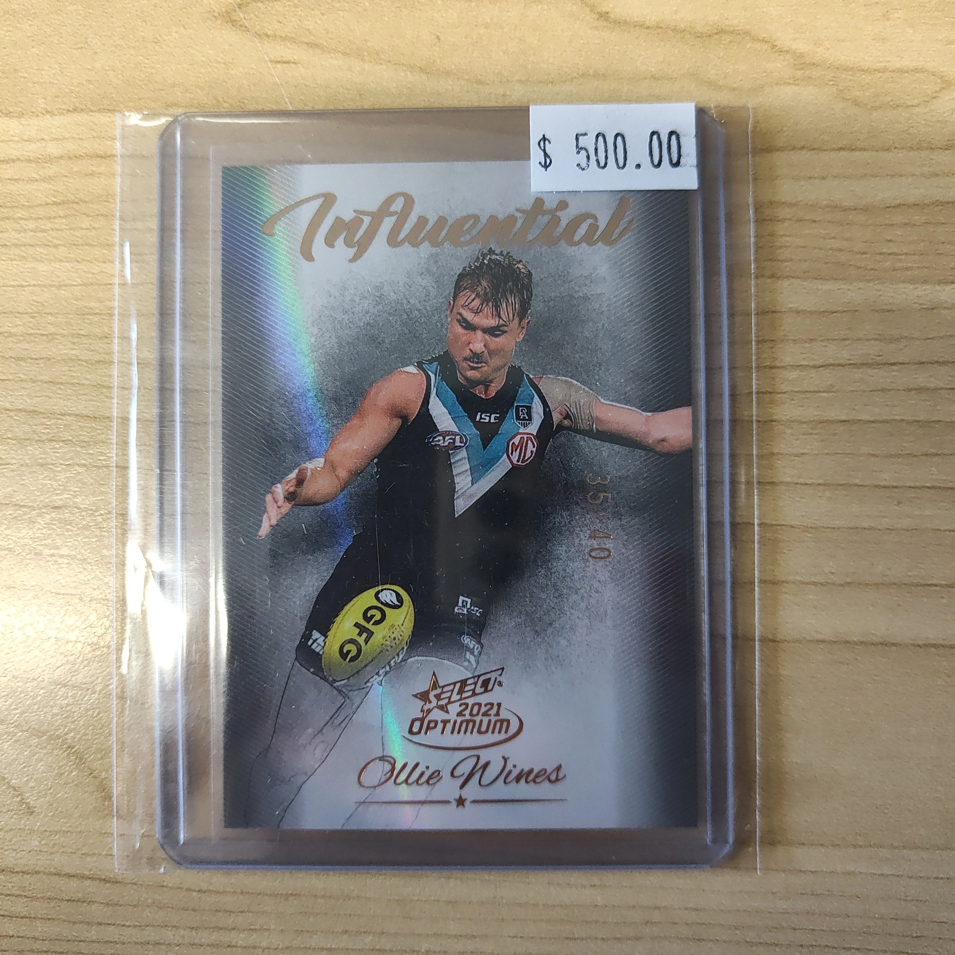 2021 AFL Select Optimum Influential Ollie Wines Port Adelaide 35/40