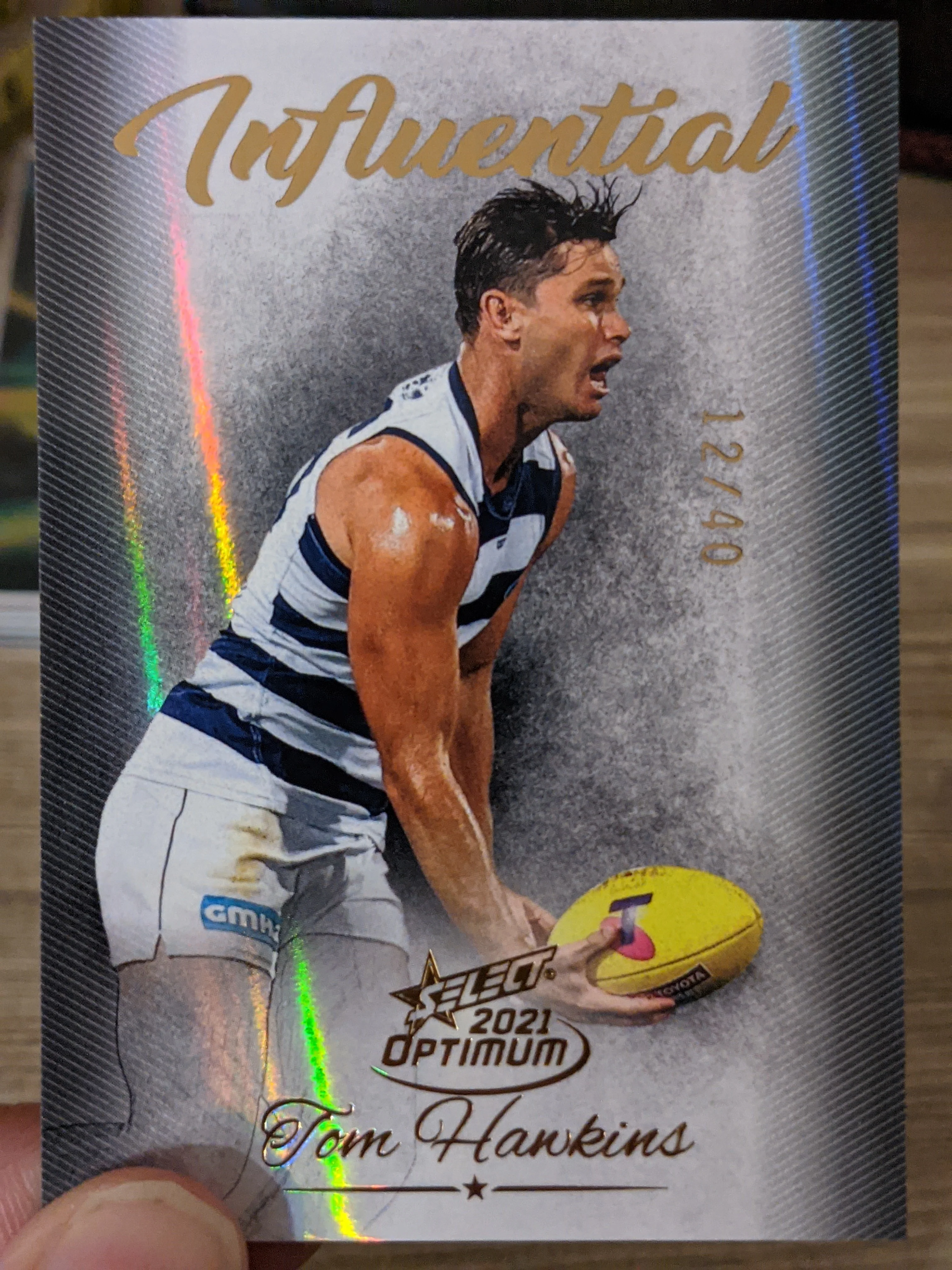 2021 AFL Select Optimum Influential Tom Hawkins Geelong 12/40. - Image 3