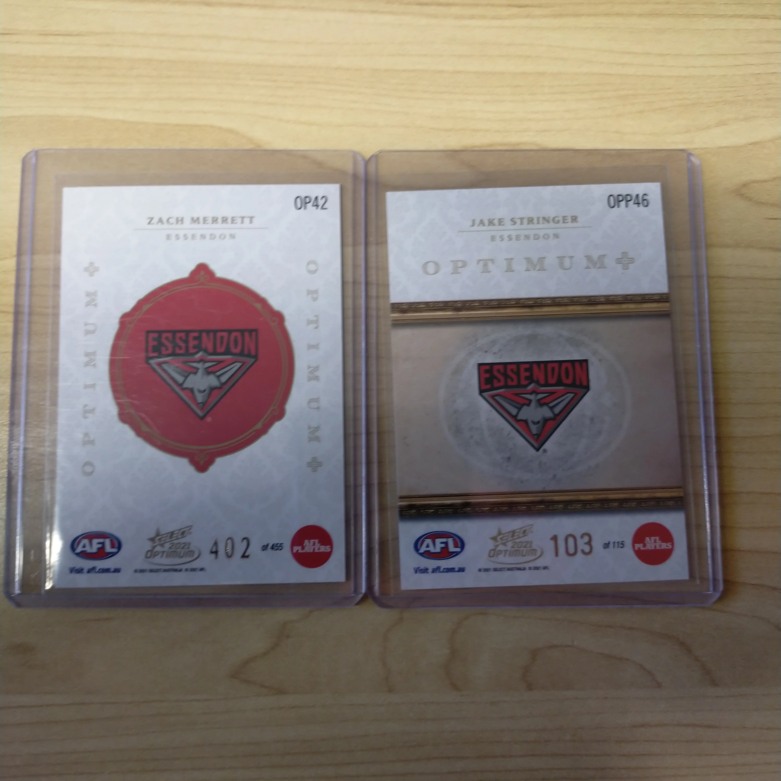 2021 AFL Select Optimum Plus Lot of 6 Essendon Cards - Image 5