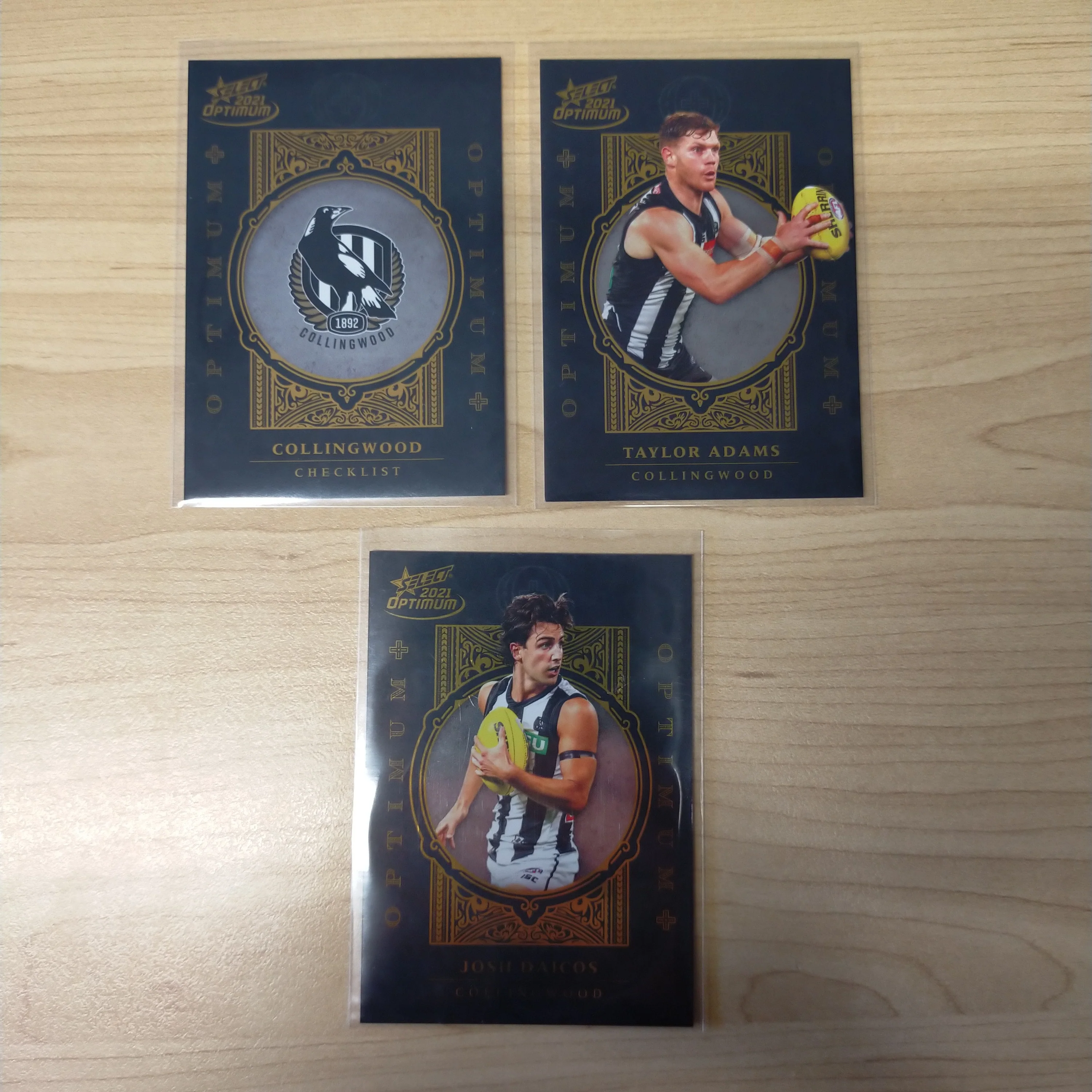 2021 AFL Select Optimum Plus Lot of 9 Collingwood Cards - Image 2