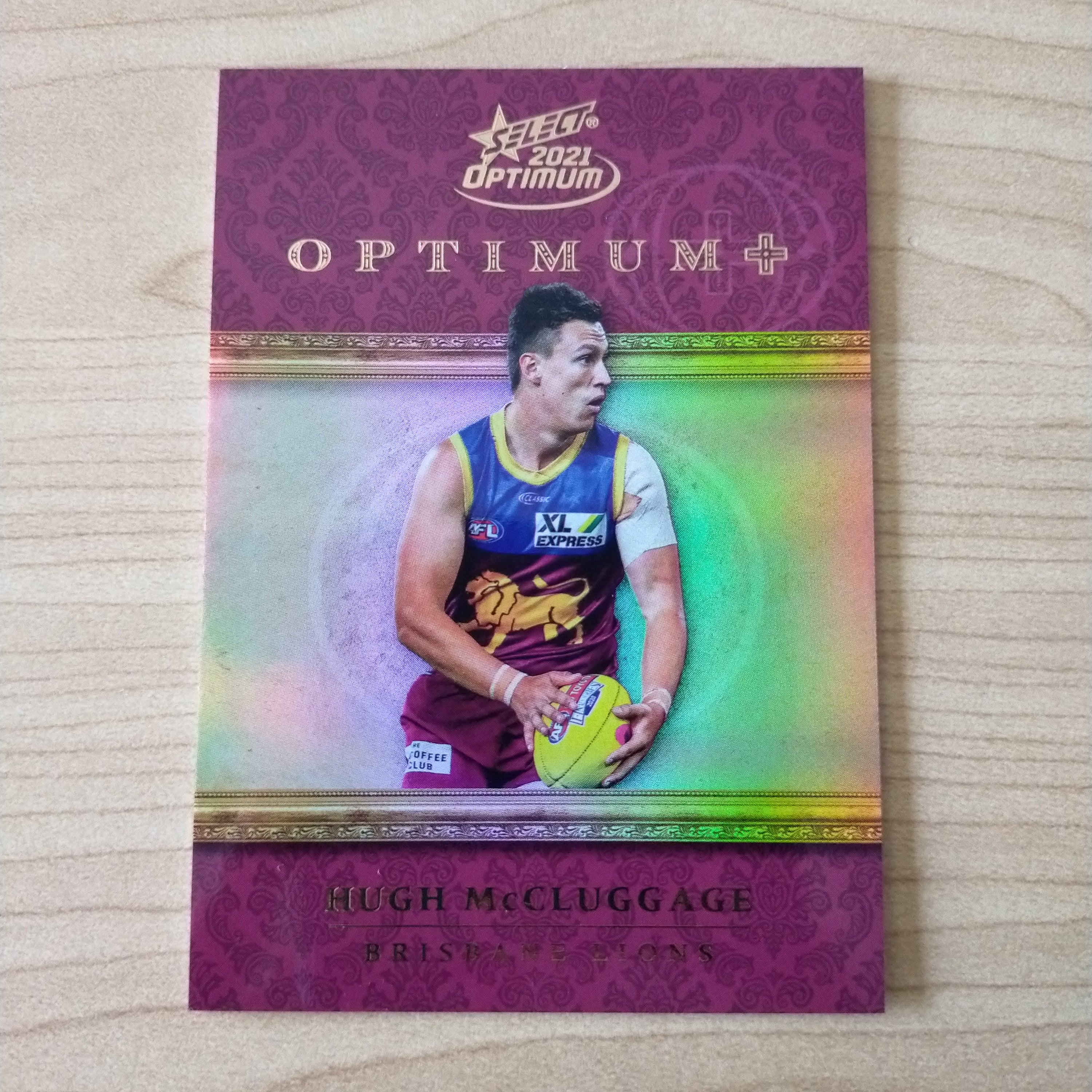 2021 AFL Select Optimum Plus Parallel Hugh McCluggage Brisbane No.044/115