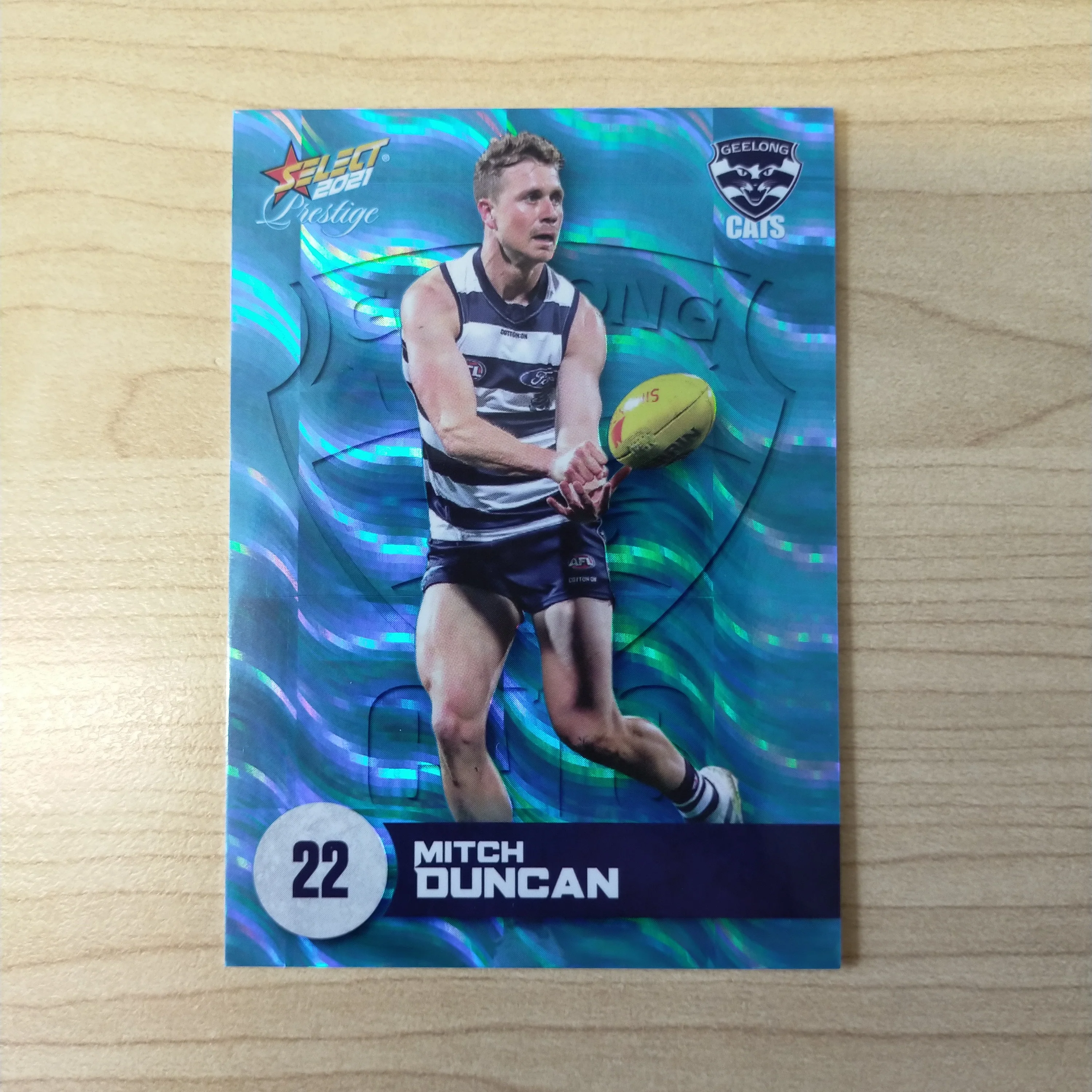 2021 AFL Select Prestige Blue Parallel Mitch Duncan Geelong No.50/125