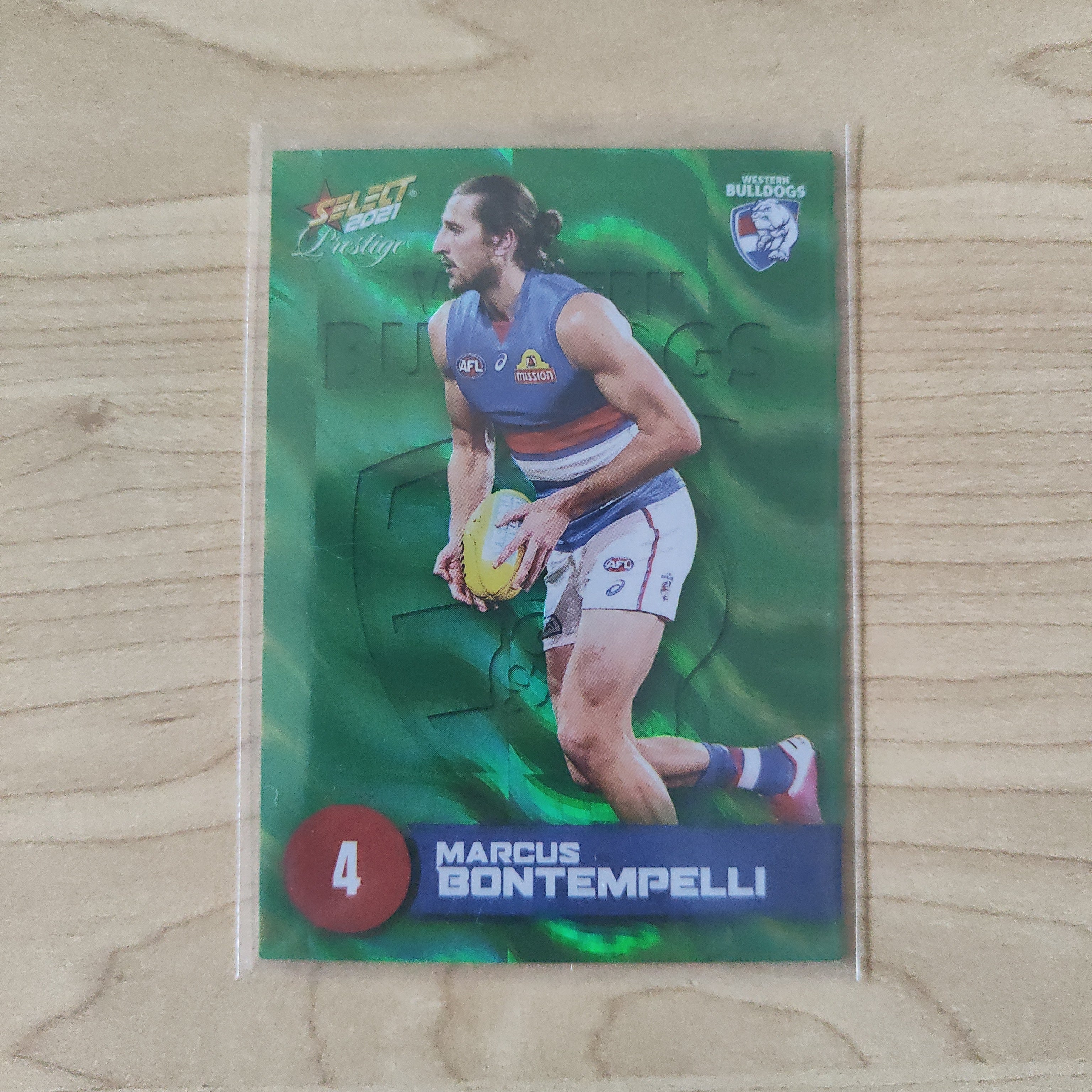 2021 AFL Select Prestige Green Parallel Marcus Bontempelli Western Bulldogs LOW NUMBER No.003/60