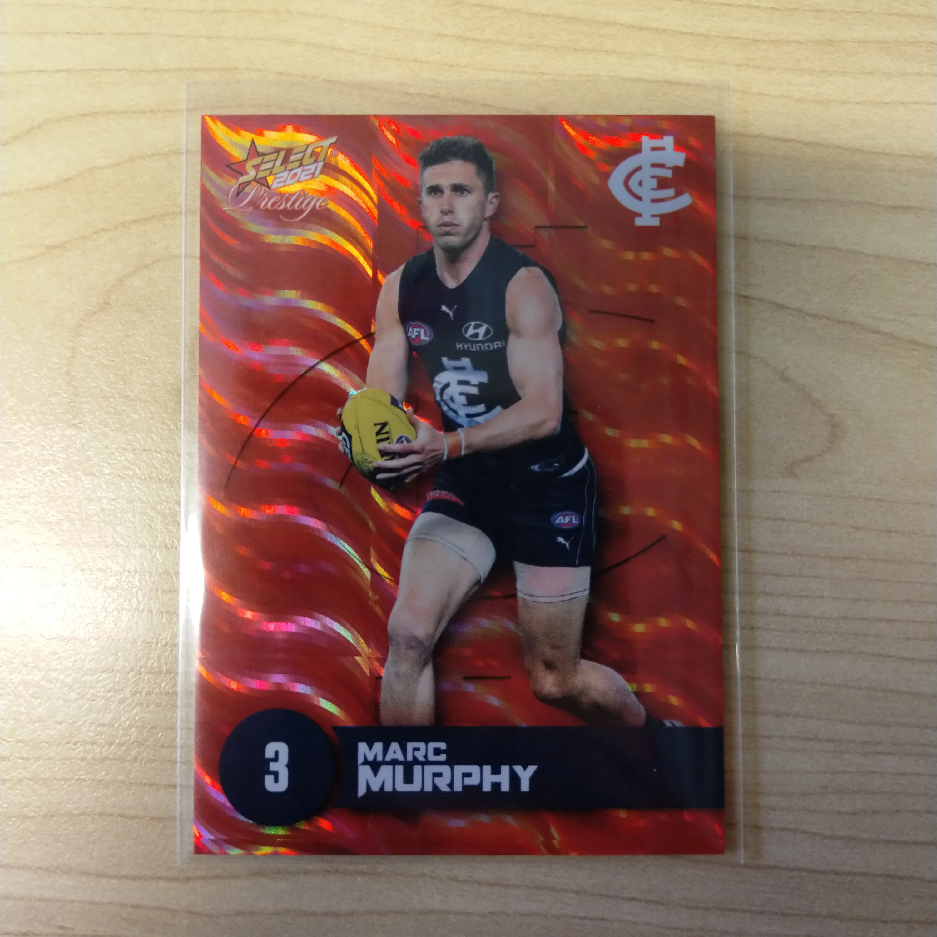 2021 AFL Select Prestige Red Parallel Marc Murphy Carlton No.165/210