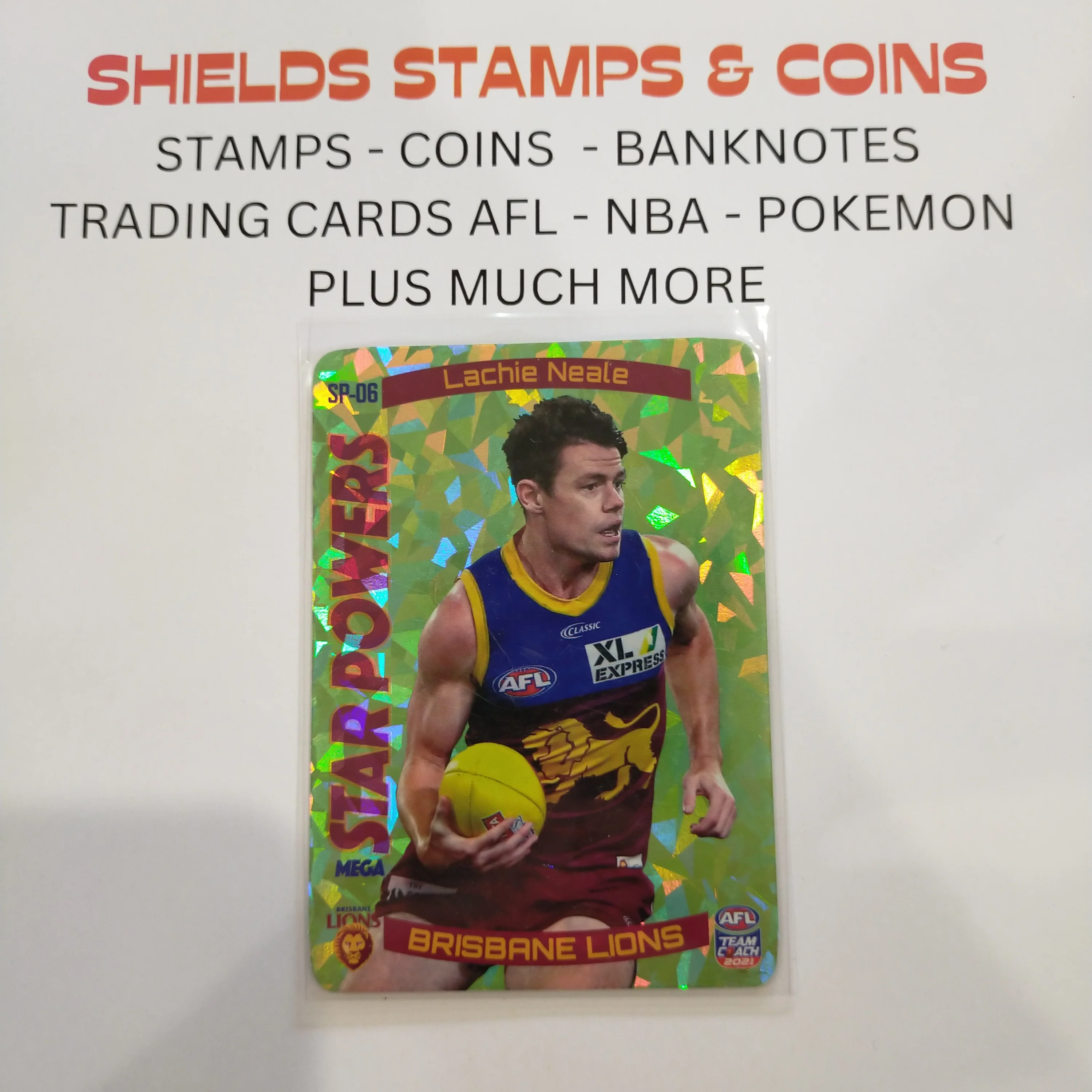 2021 AFL Teamcoach Green Star Powers Lachie Neale Brisbane SP-06