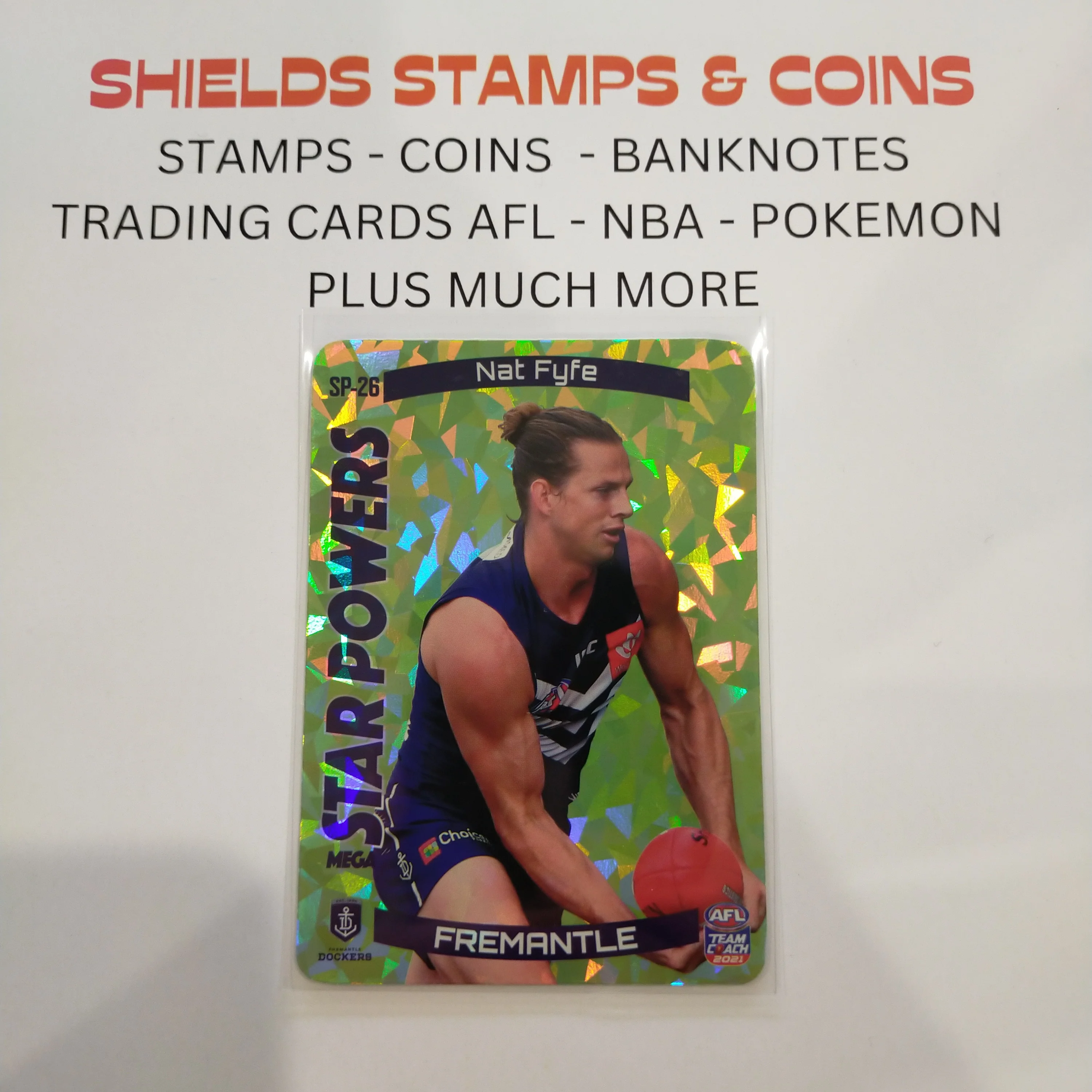 2021 AFL Teamcoach Green Star Powers Nat Fyfe Fremantle SP-26
