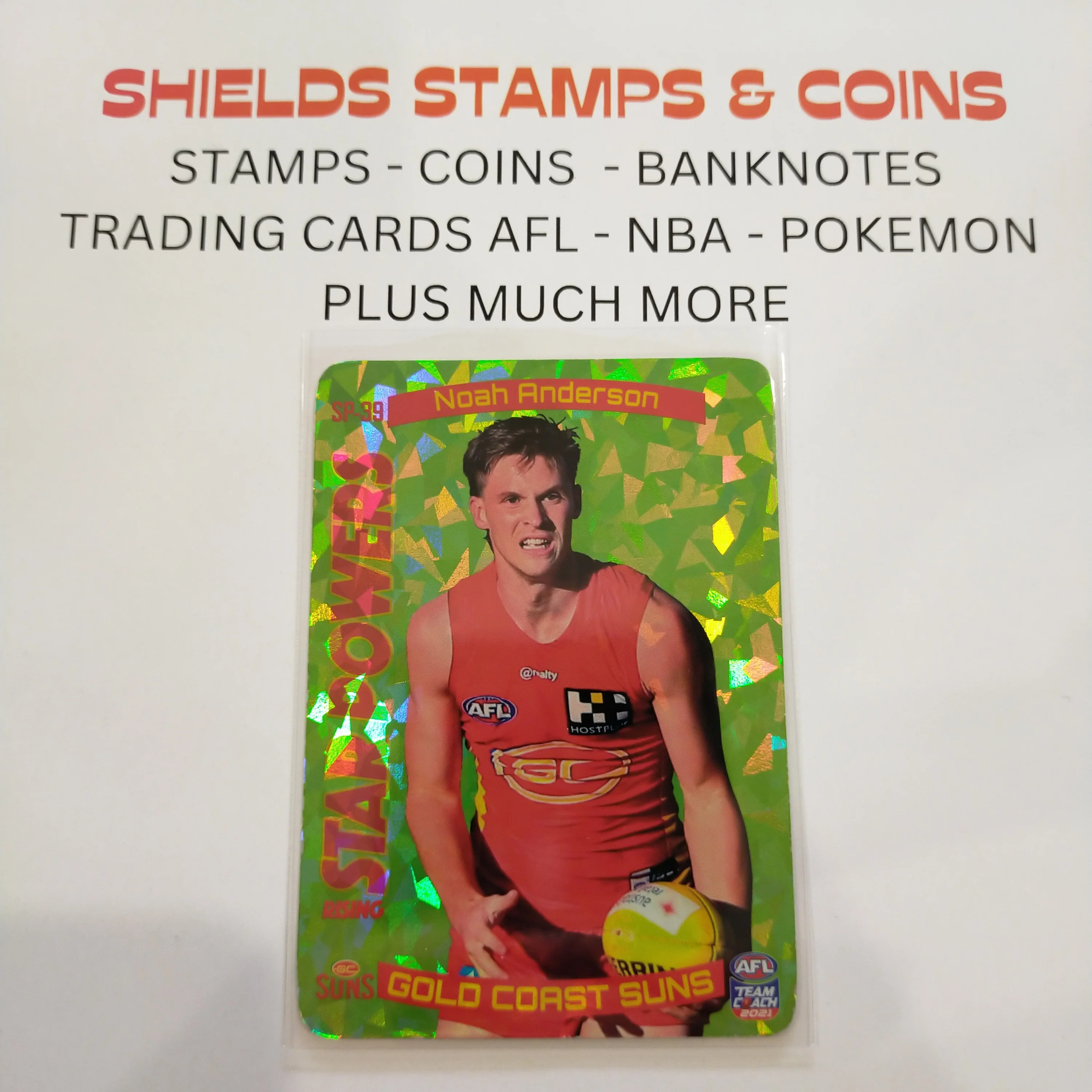 2021 AFL Teamcoach Green Star Powers Noah Anderson Gold Coast SP-39