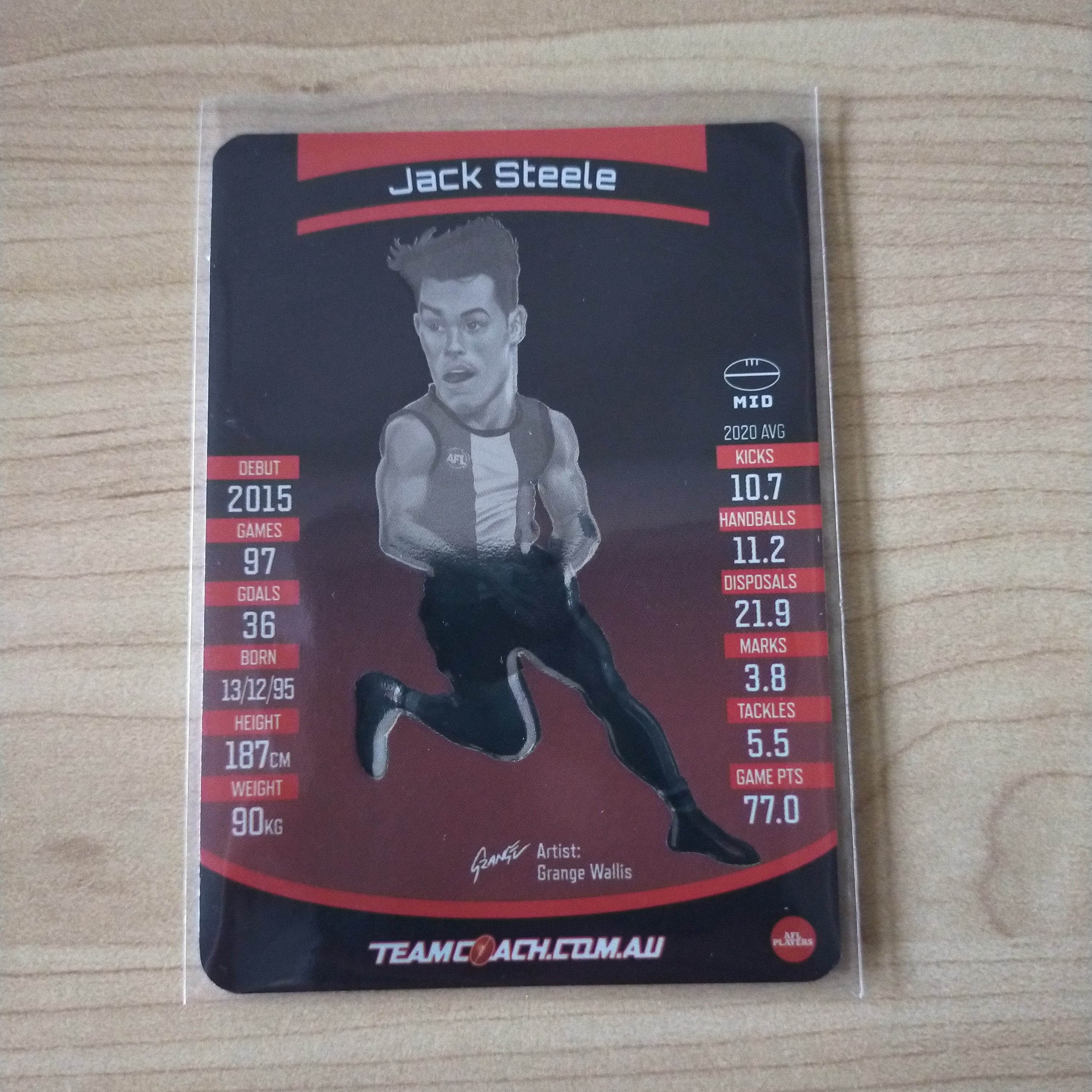 2021 AFL Teamcoach Star Wildcard Jack Steele St Kilda SW-15 - Image 2