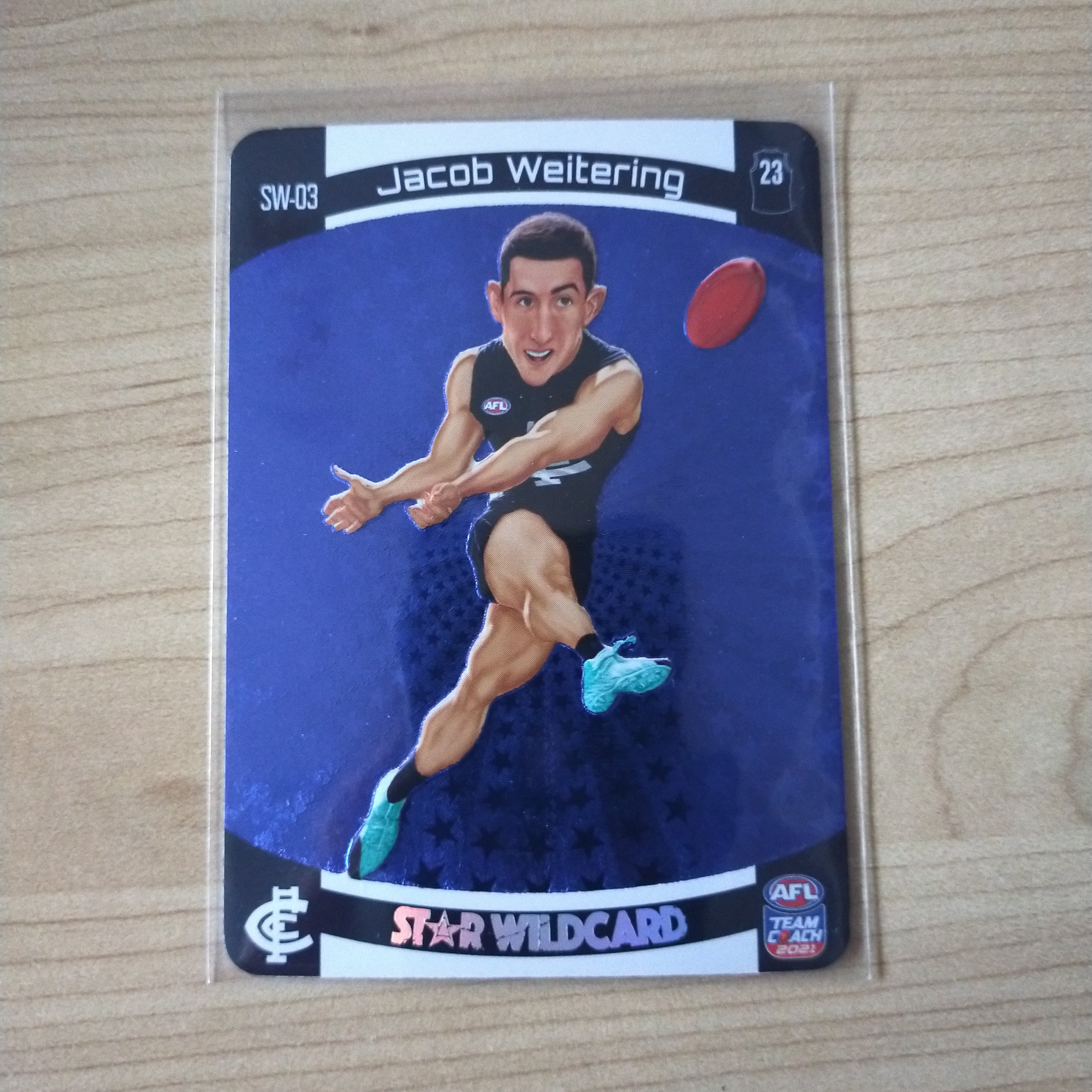 2021 AFL Teamcoach Star Wildcard Jacob Weitering Carlton SW-03