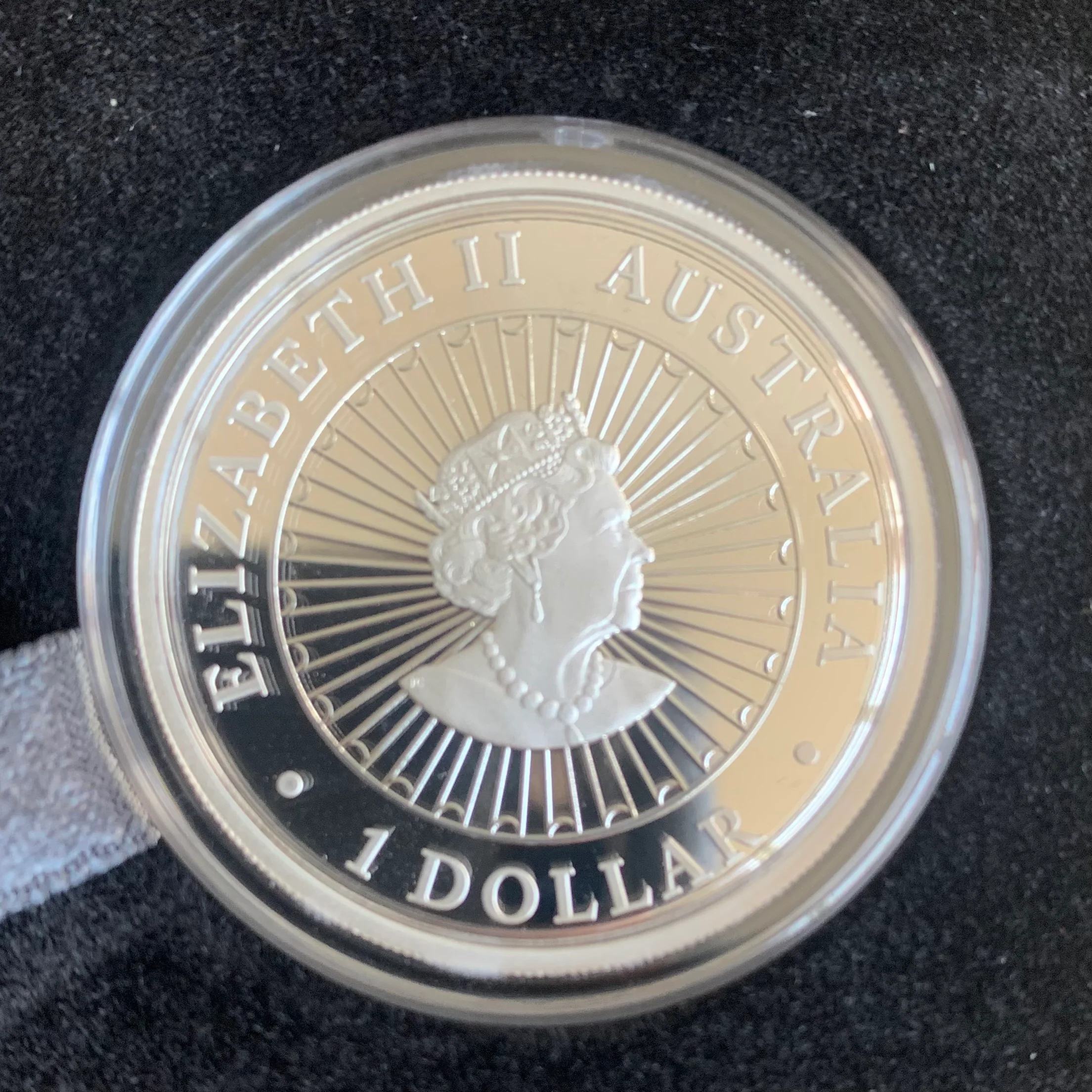 Australia 2021 $1 Great Southern Land Mother of Pearl 1 ounce Silver Coin, Box Cert - Image 2