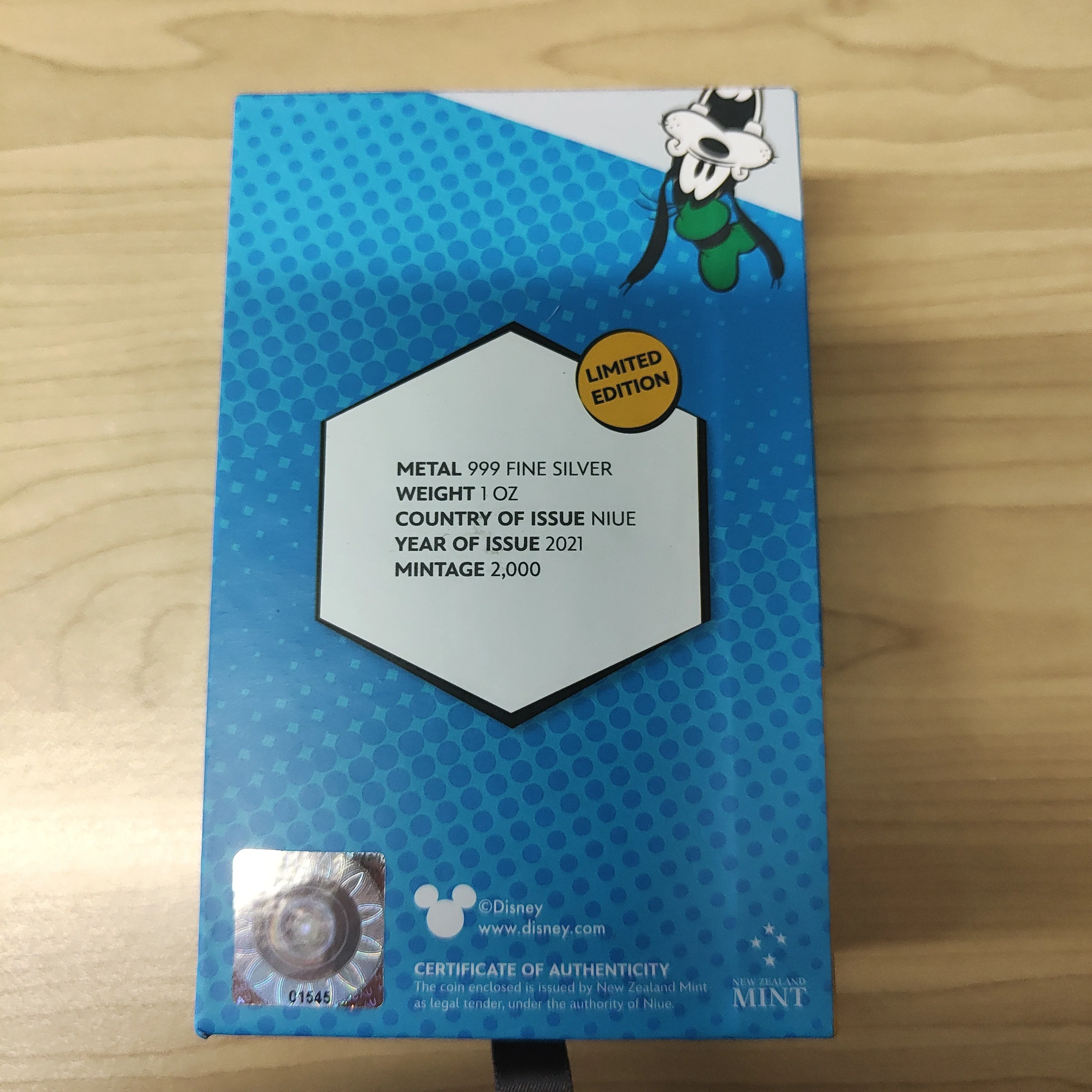 Niue 2021 New Zealand Mint $2 Mickey & Friends Donald Duck 1oz .999 Silver Coin - Image 4