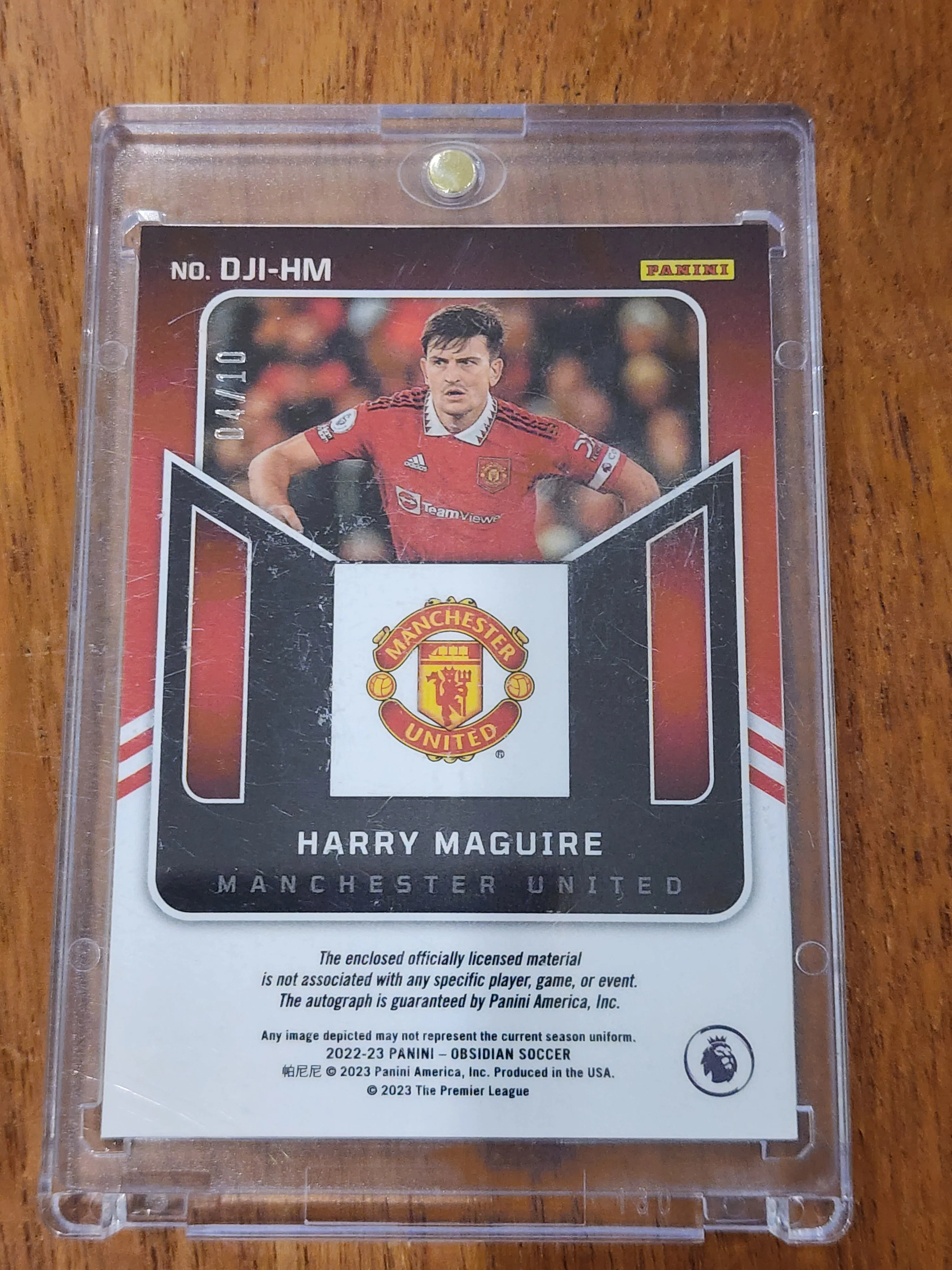 2022-23 Obsidian Dual Material Signatures HARRY MAGUIRE Autograph 04/10 Manchester - Image 2