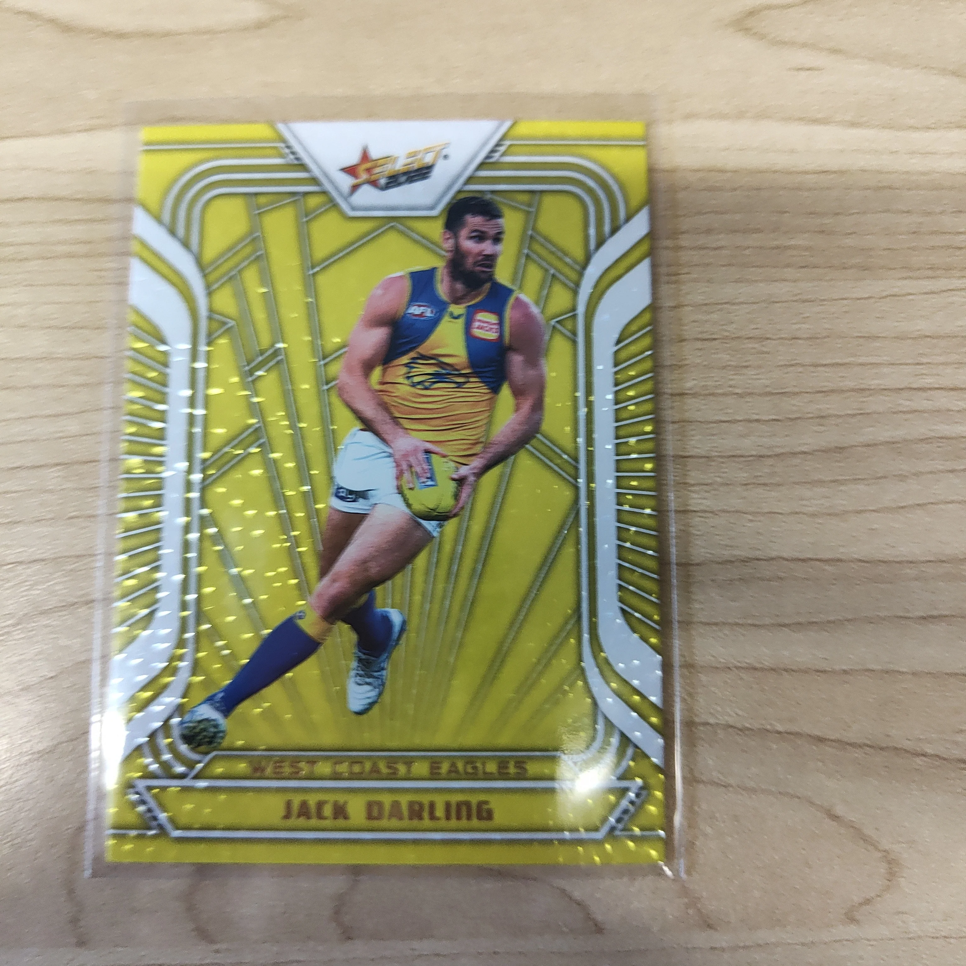 2022 AFL Footy Stars Fractured Acid Yellow Jack Darling West Coast 077/145
