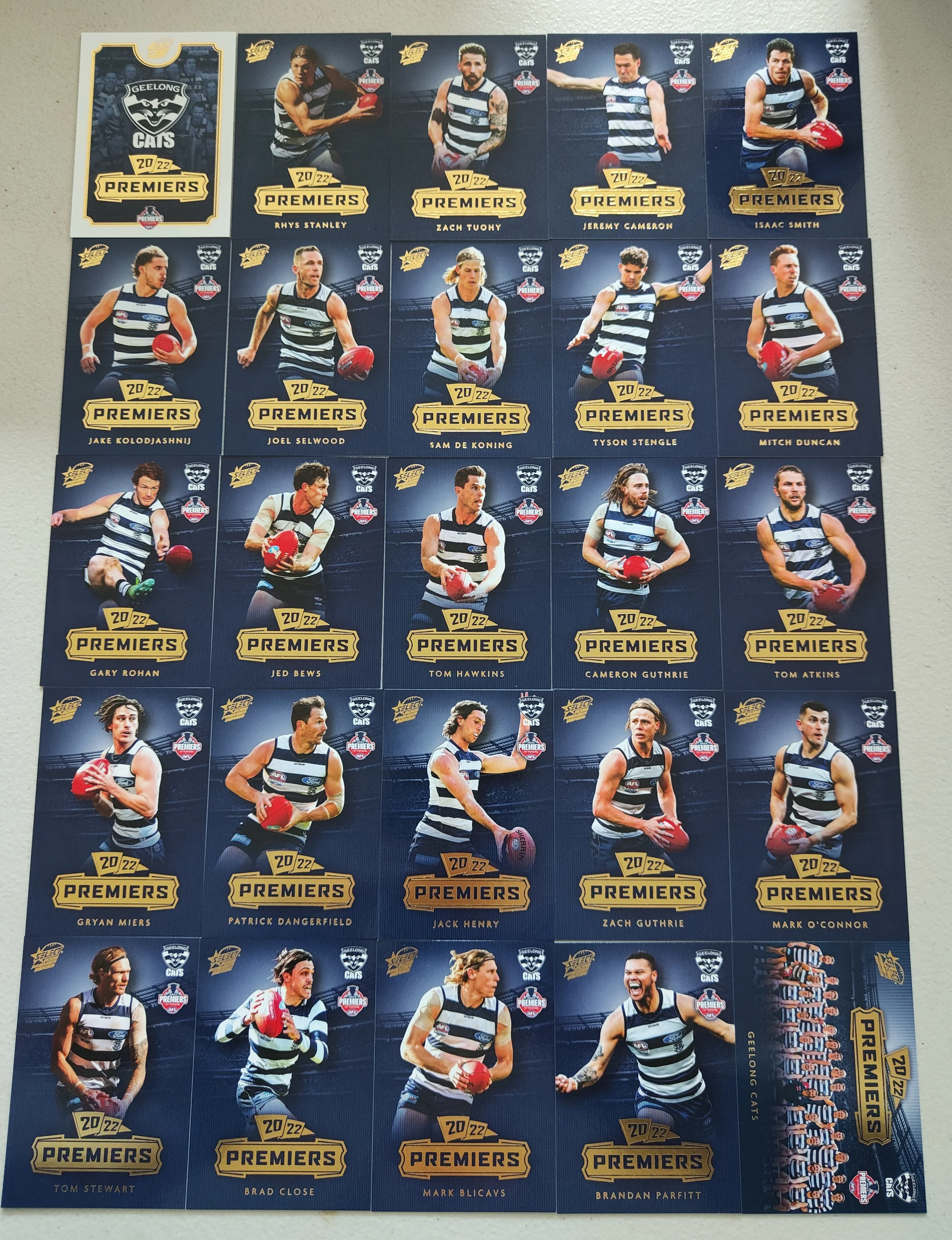 2022 AFL Select Premier Series Geelong Cats Limited Edition Card Set - Image 2