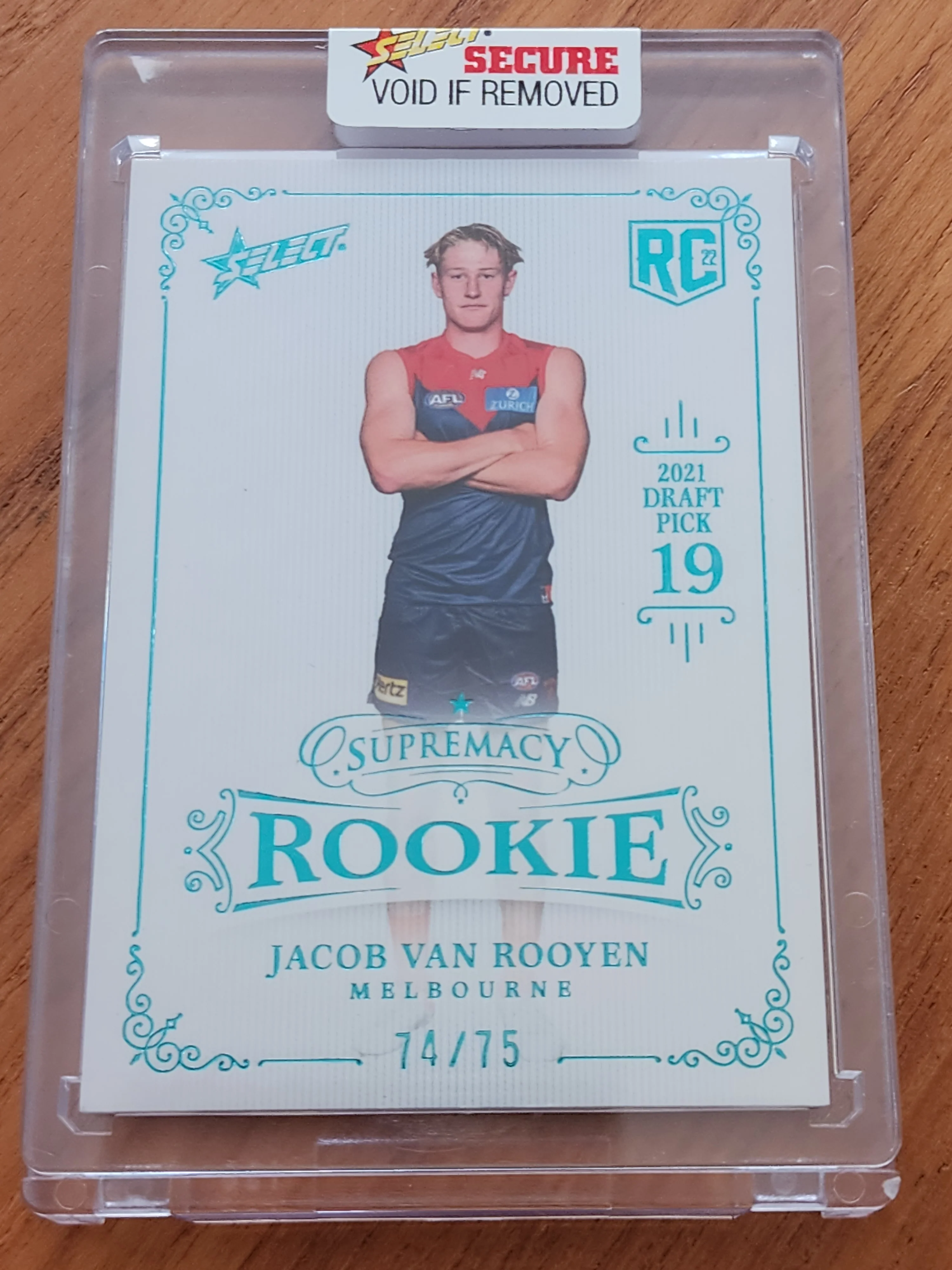 2022 AFL Select Supremacy Rookie Jacob Van Rooyen Melbourne 74/75