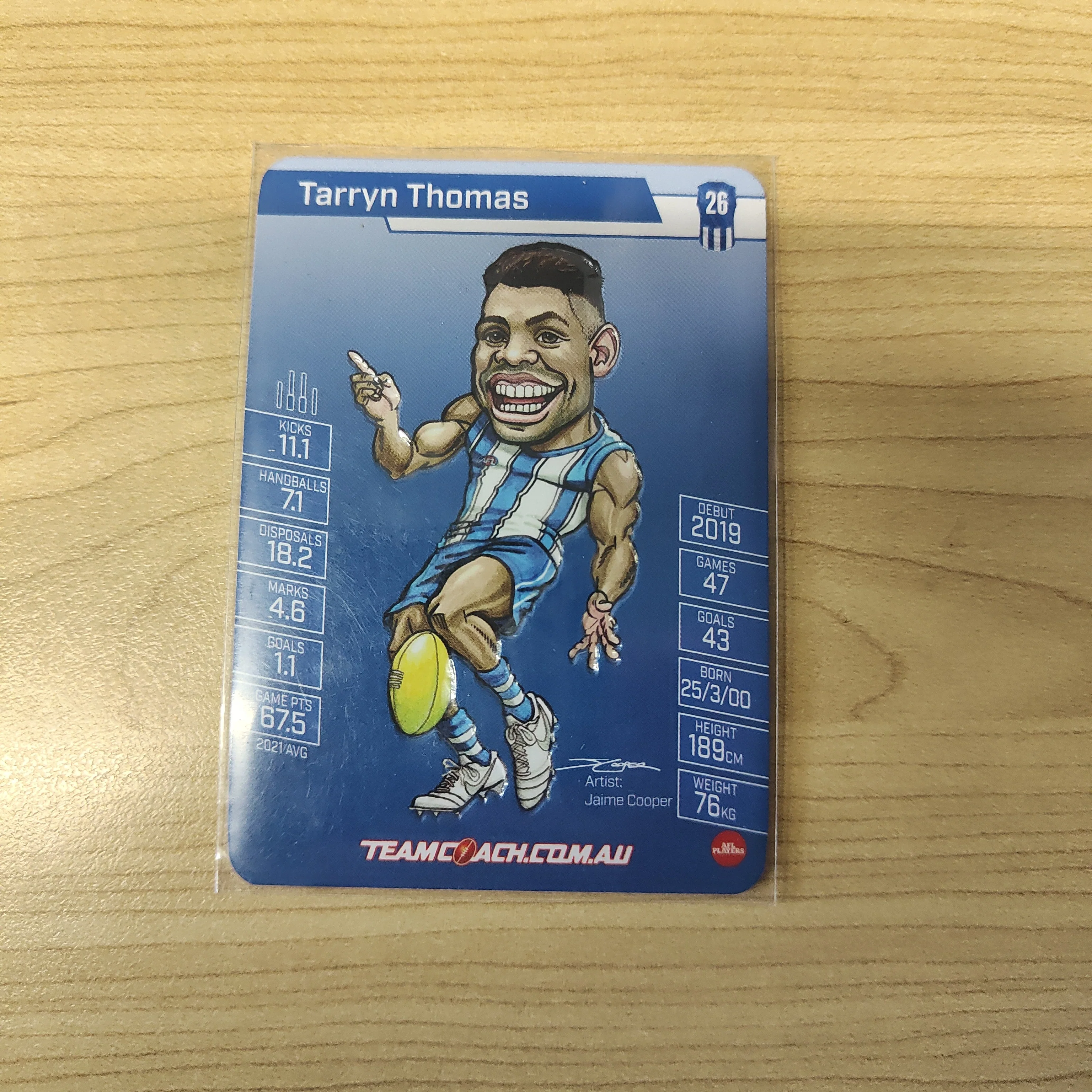 2022 AFL Teamcoach Magic Wildcard Tarryn Thomas North Melbourne MW-12 - Image 2
