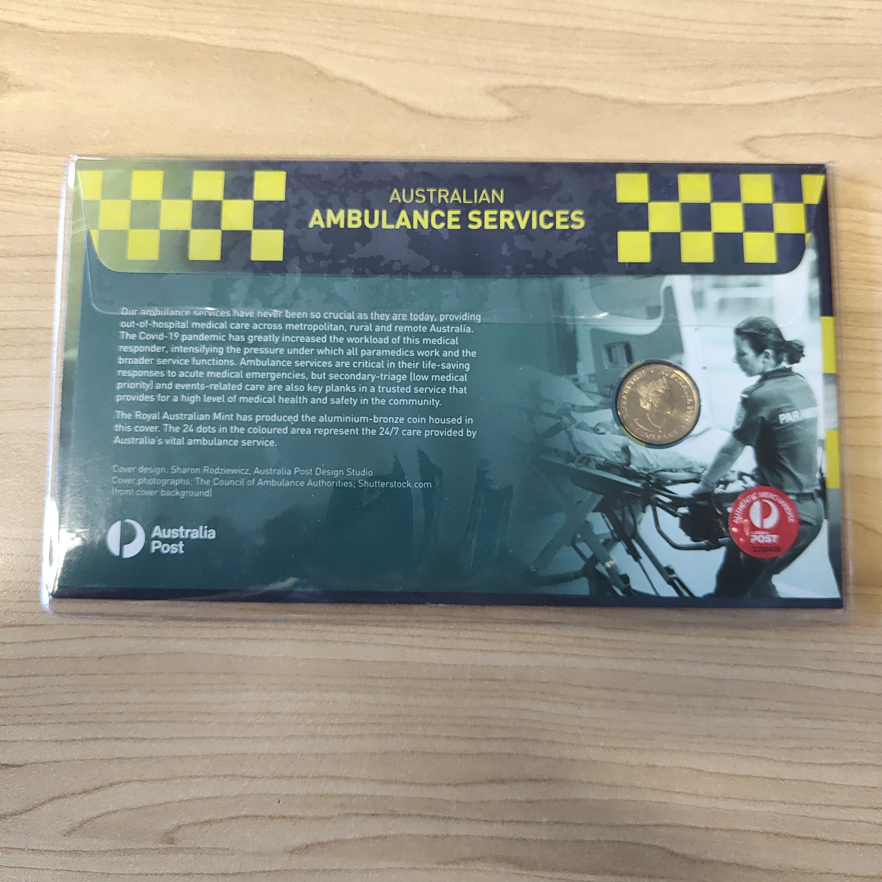 2022 Australia $1 Australian Ambulance Services PNC ANDA Overprint 065/750 - Image 2