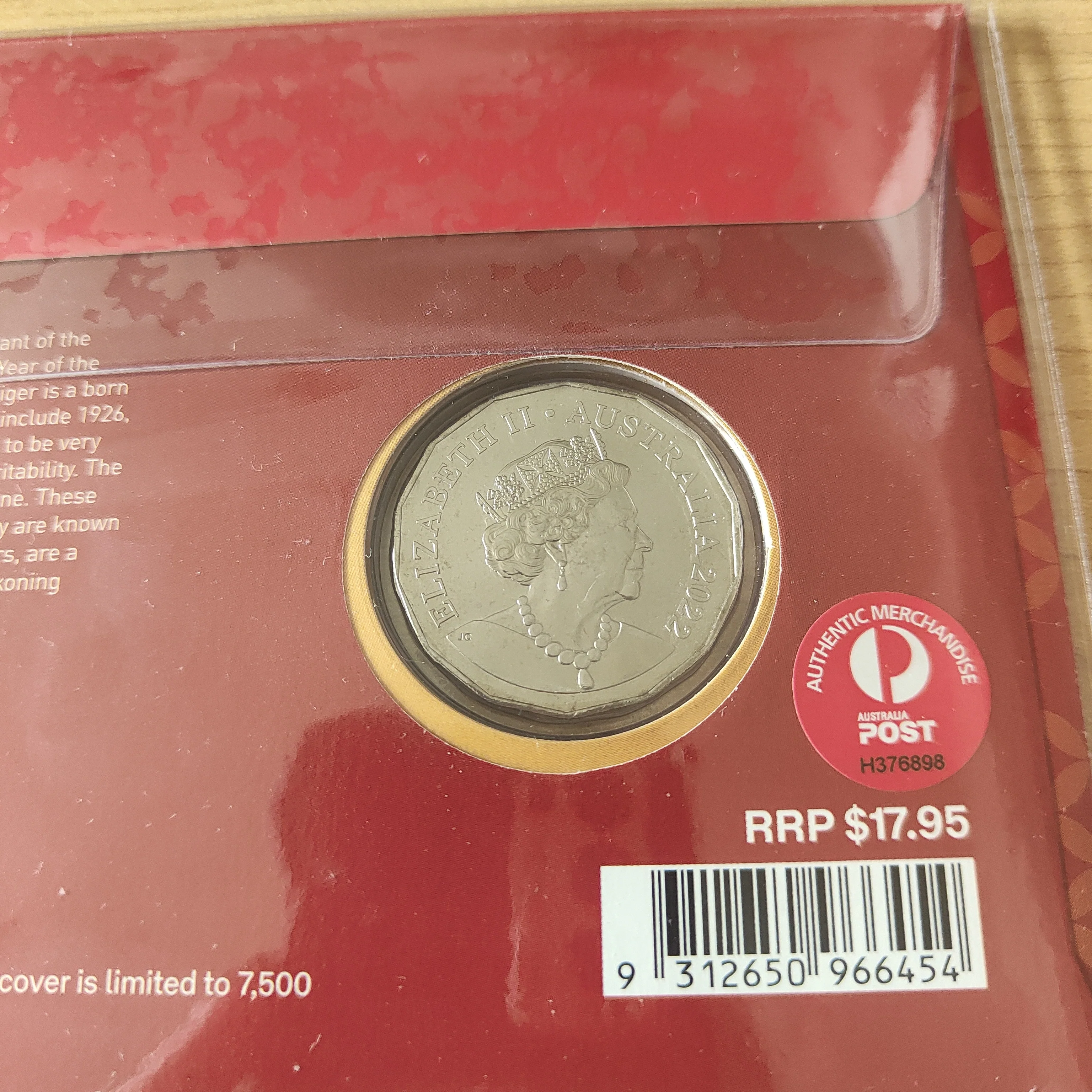 2022 Australia Post Lunar New Year Year of the Tiger 50c Coin PNC - Image 4
