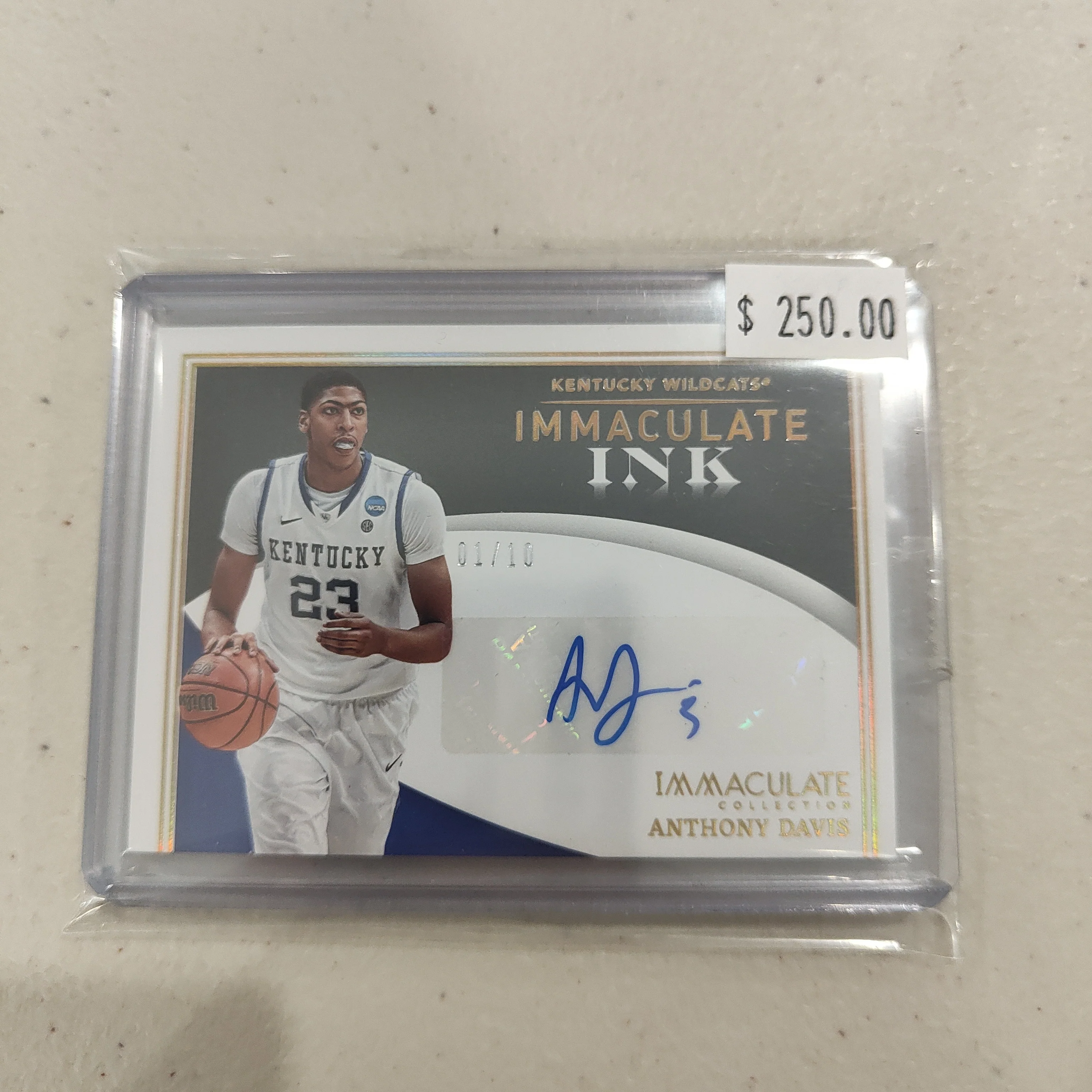 2022 Panini Immaculate Ink Anthony Davis Kentucky Wildcats 01/10