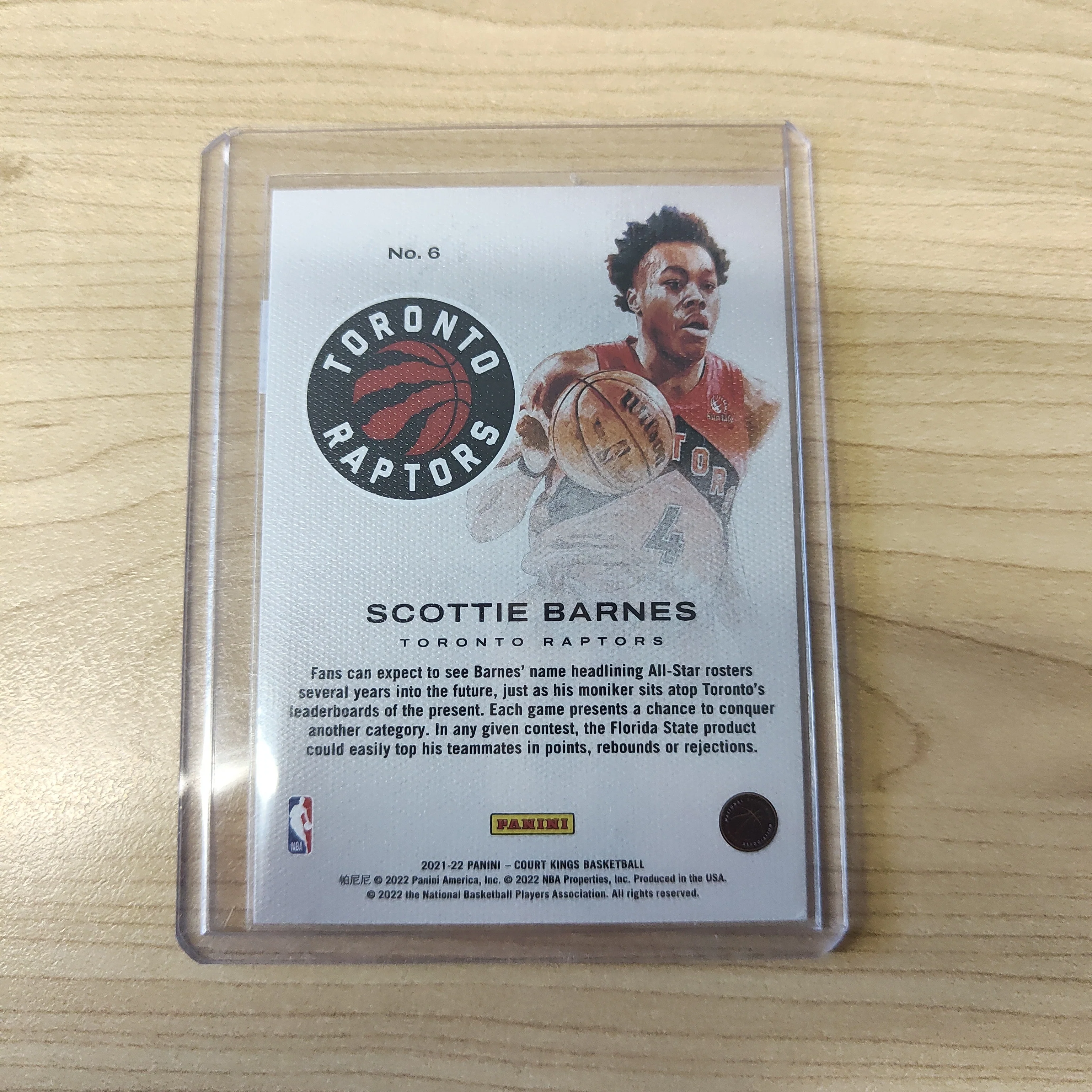2022 Panini Work In Progress Scottie Barnes NBA Basketball Card - Image 2