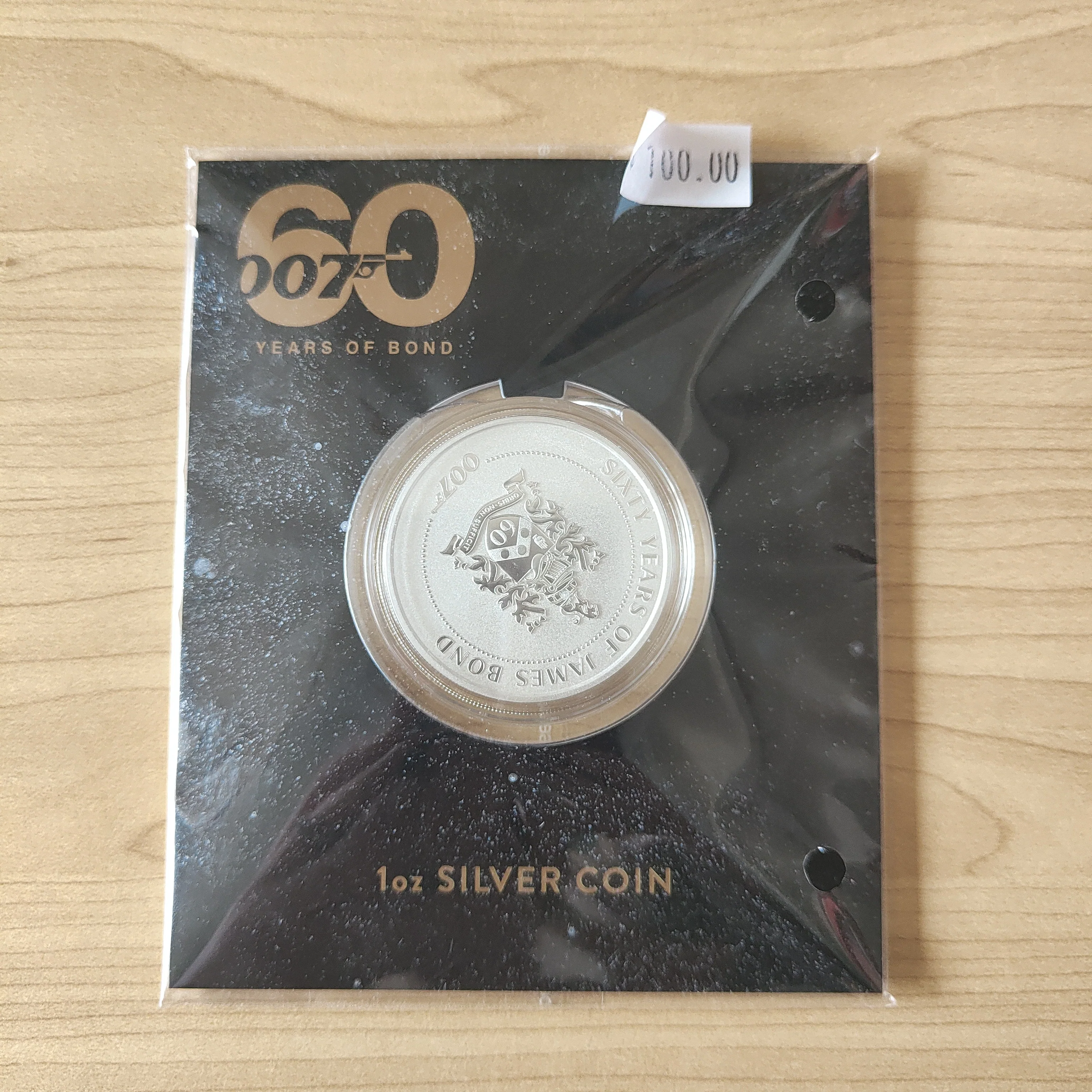 2022 Perth Mint 007 60 Years of Bond James Bond $1 1oz Silver Coin