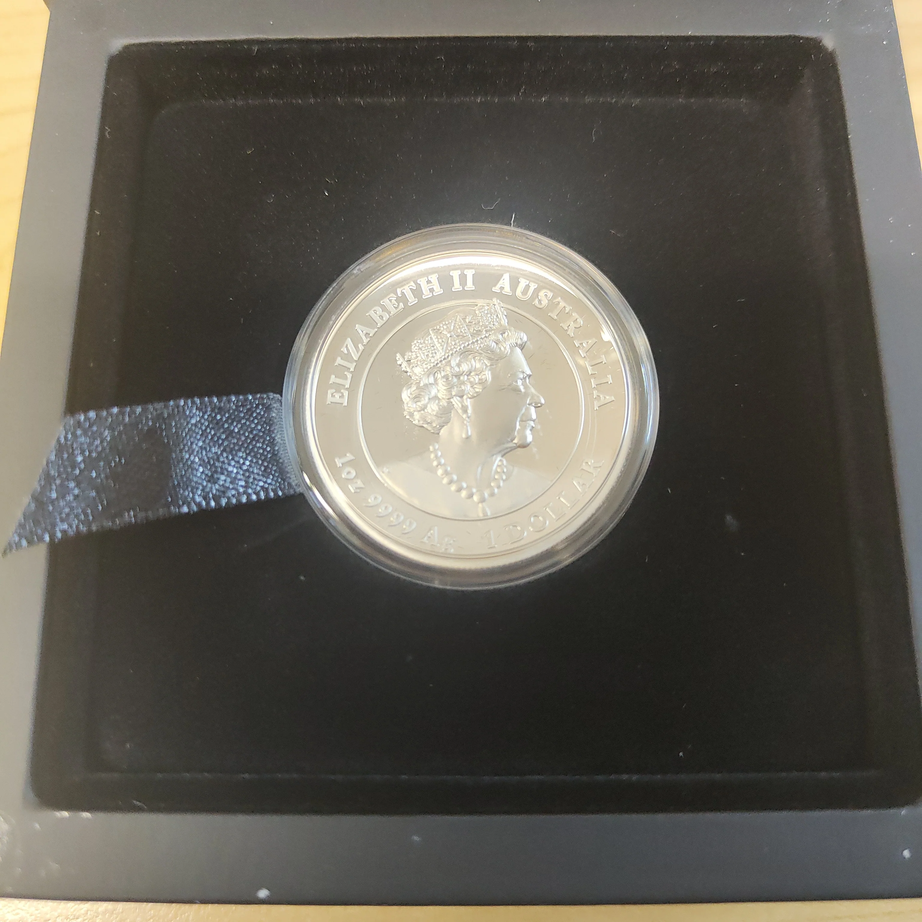2022 Perth Mint Australian Lunar Series III Year of the Tiger $1 1oz Silver High Relief Coin - Image 3