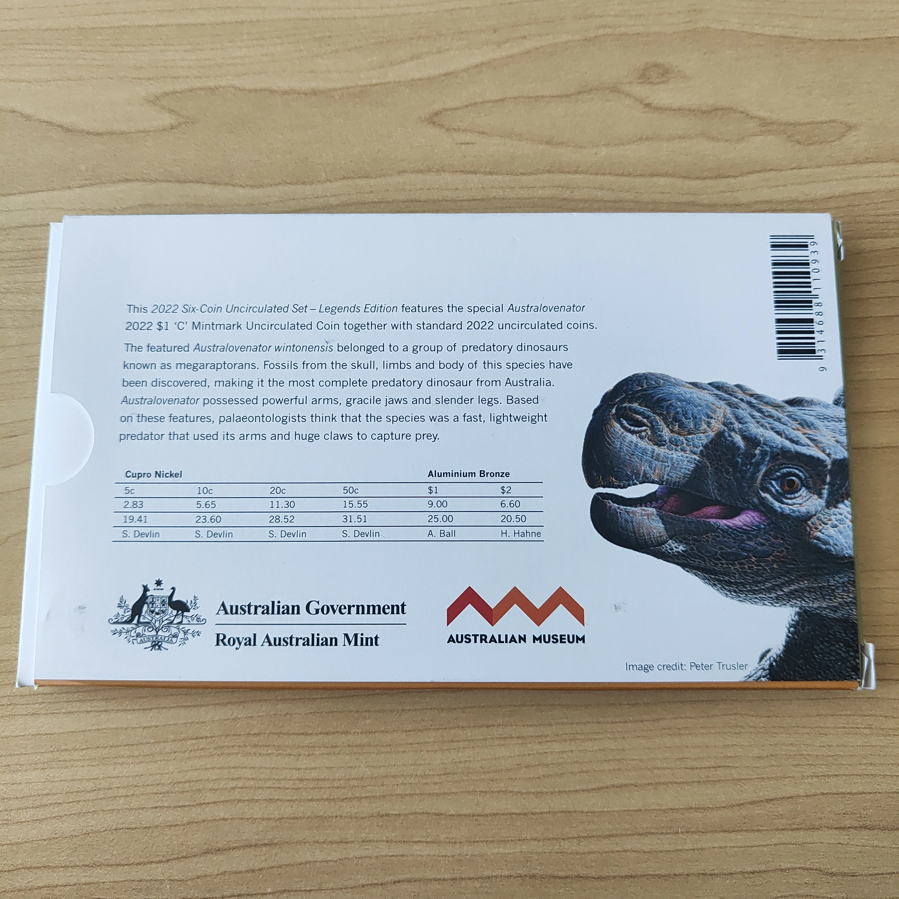 2022 RAM Dinosaurs Down Under Legend Edition Ballot Uncirculated Coin Set - Image 4