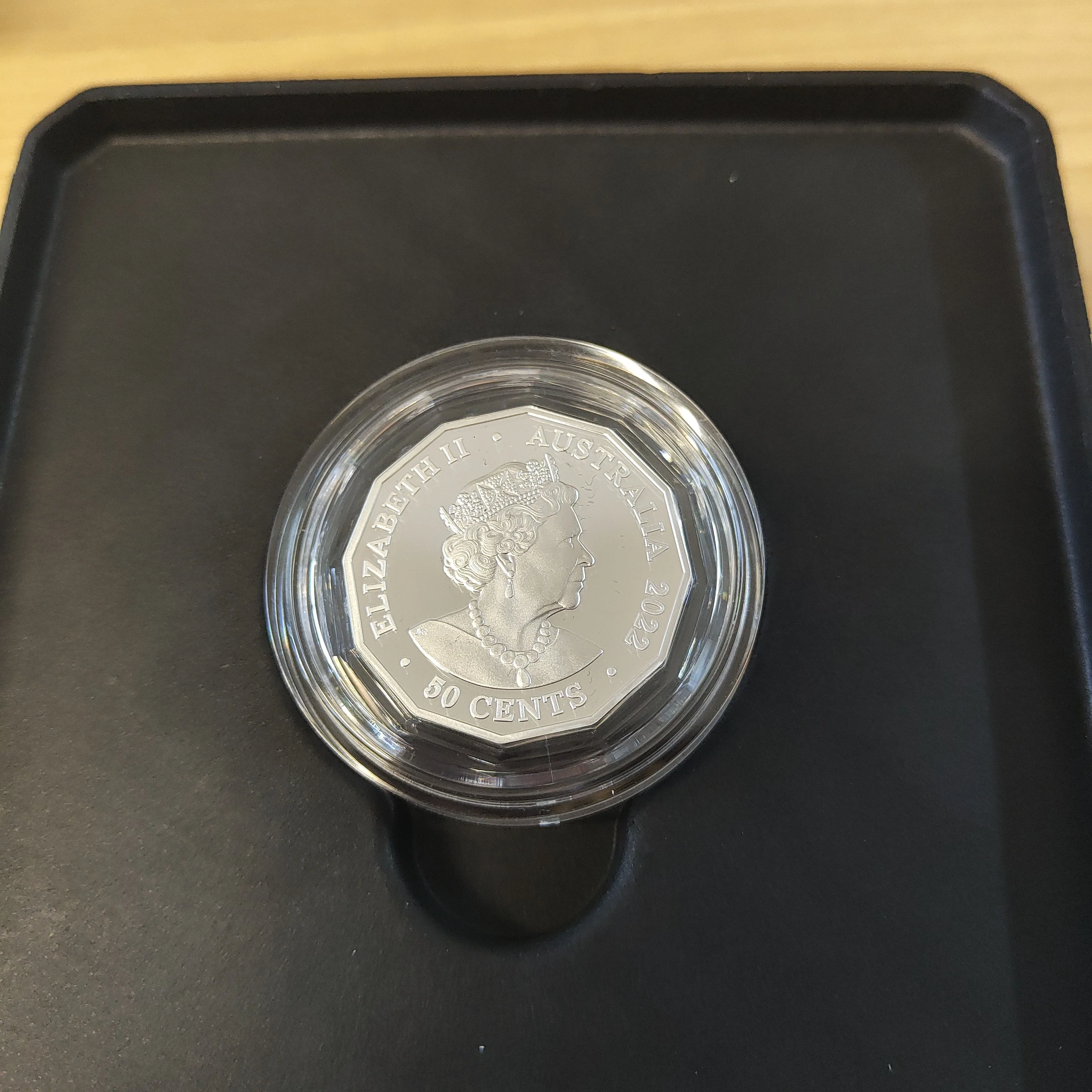 2022 RAM Queen Elizabeth II Platinum Jubilee 50c Fine Silver Proof Coin - Image 3