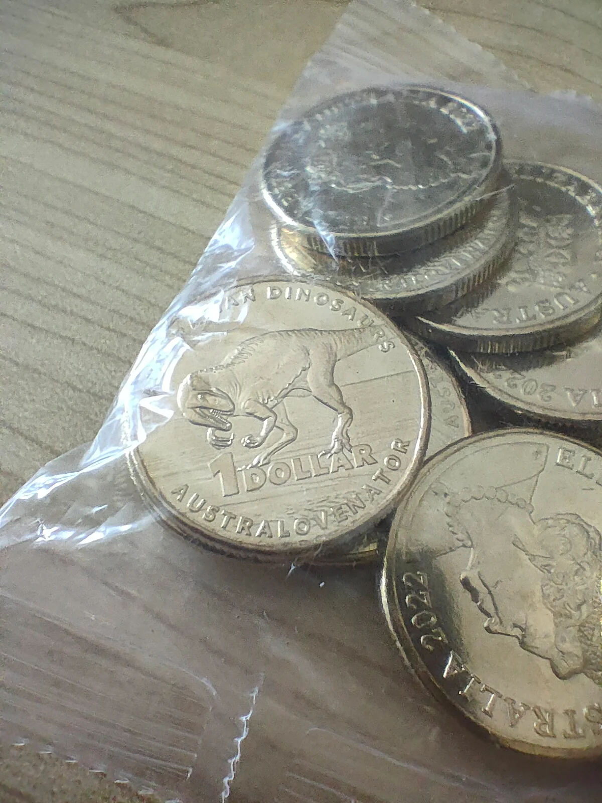 2022 Royal Australian Mint $1 Dino Hunt Complete Set of 4 Mint Bags of 20 Uncirculated Coins - Image 3