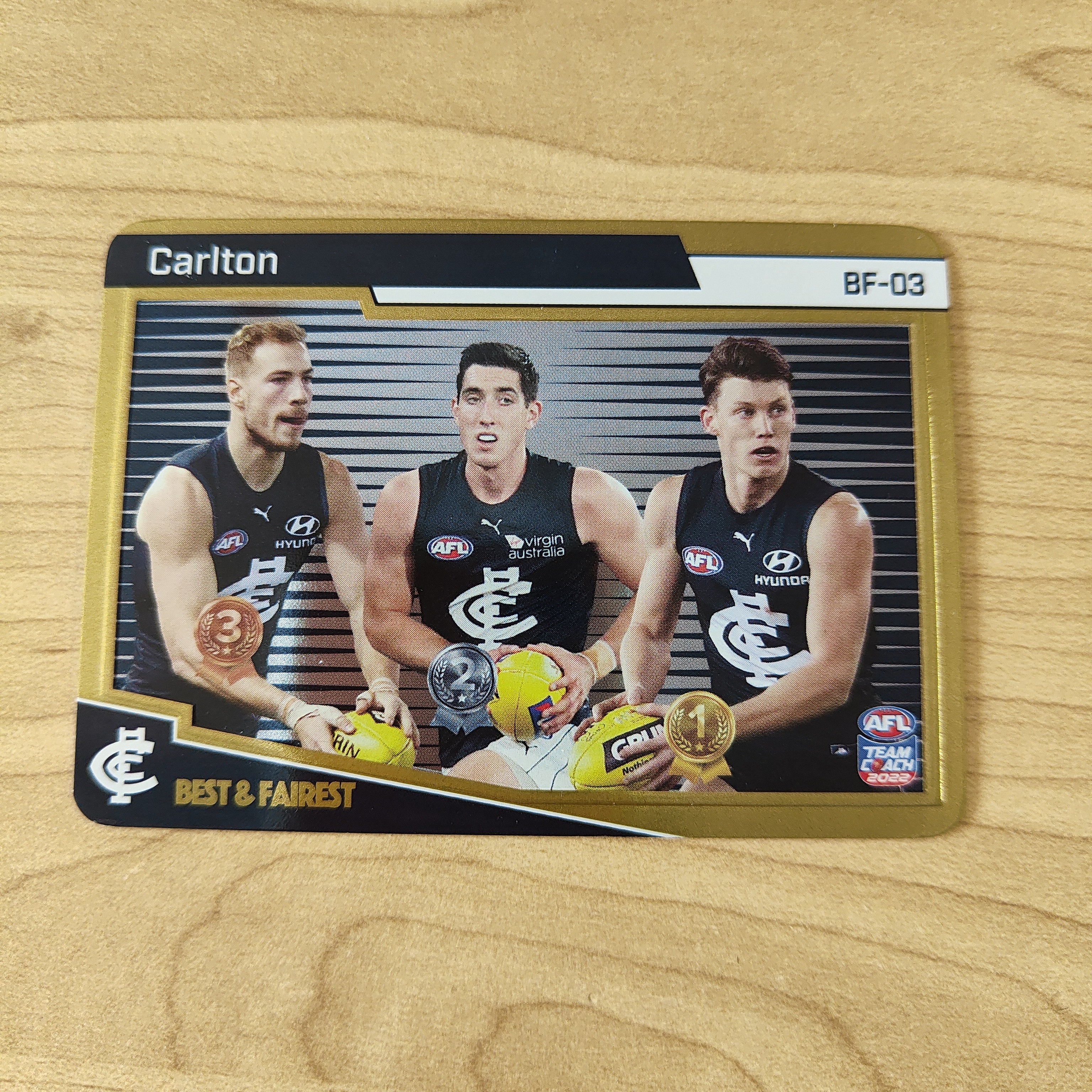 2022 Teamcoach Gold Best & Fairest Carlton BF-03