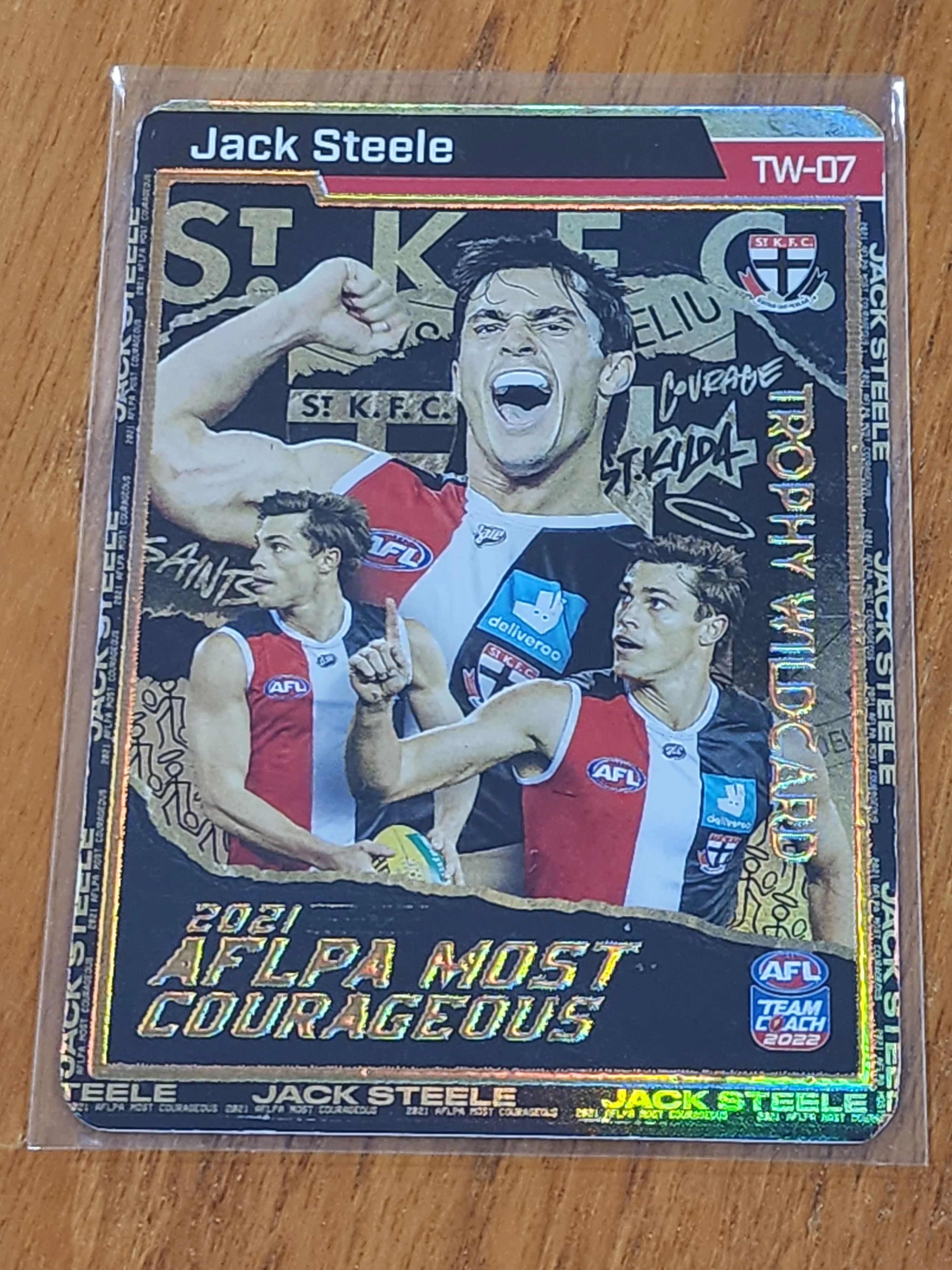 2022 Teamcoach  Gold Trophy Wildcard Jack Steele St Kilda TW-07 - Image 2