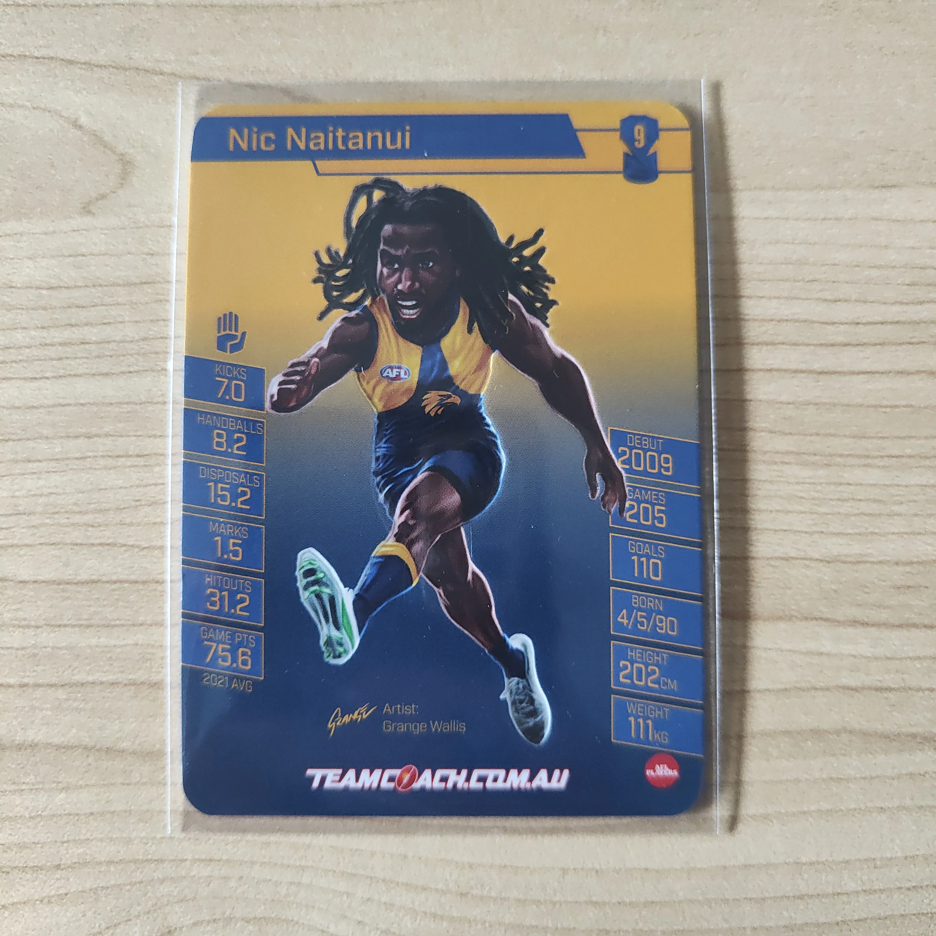 2022 Teamcoach Star Wildcard Nic Naitanui West Coast SW-17 - Image 2