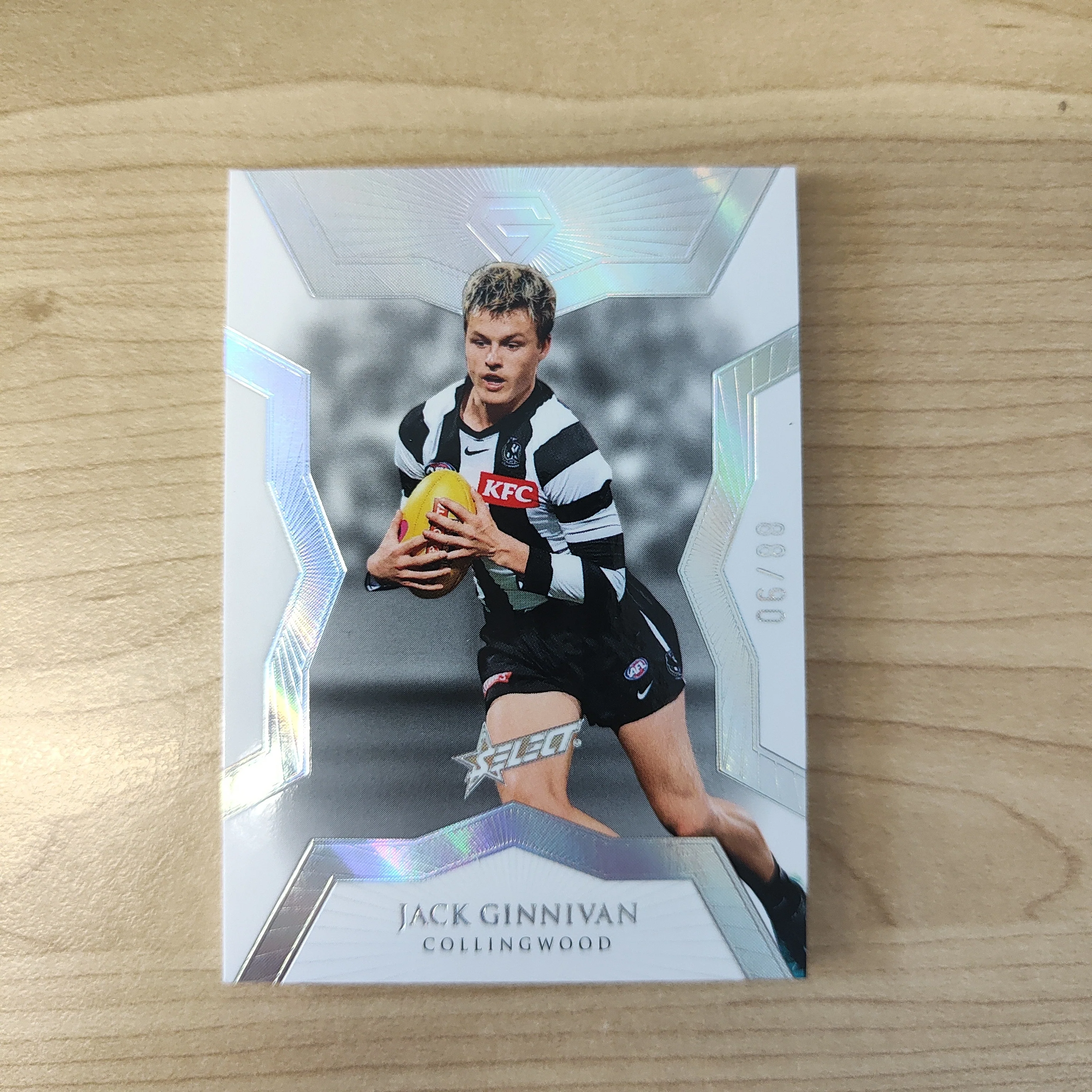 2023 AFL Select Gem Base Card Jack Ginnivan Collingwood 88/90