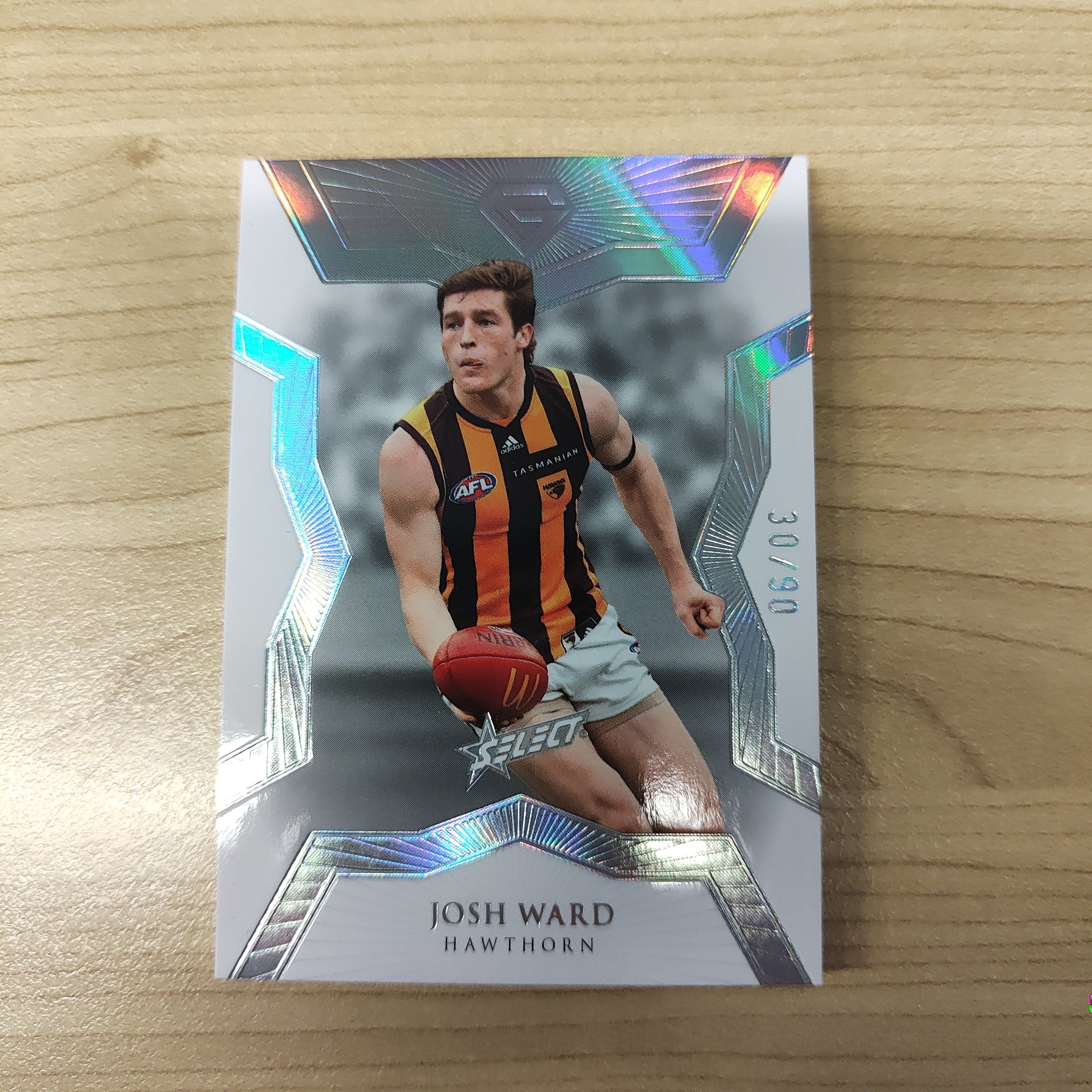 2023 AFL Select Gem Base Card Josh Ward Hawthorn 30/90