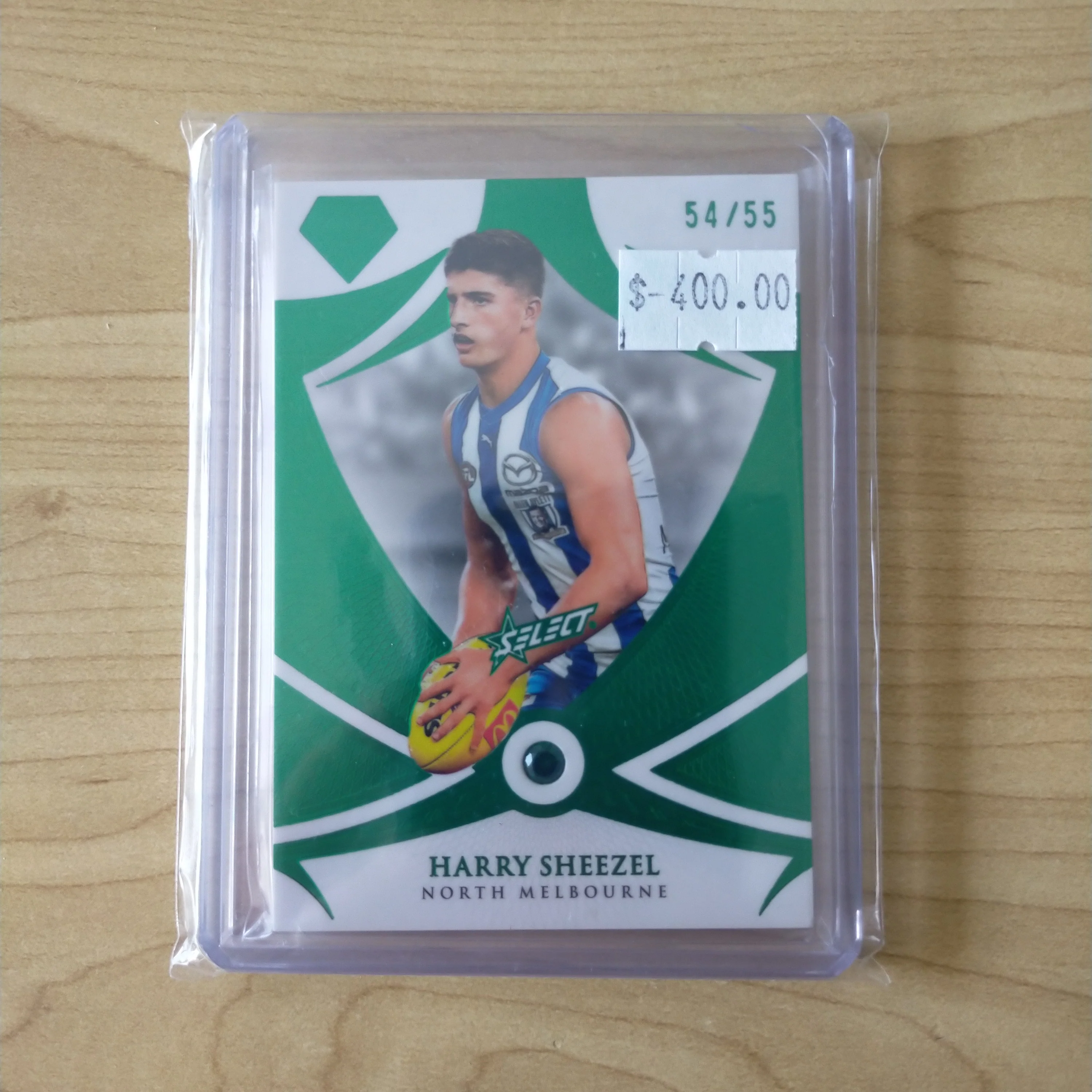 2023 AFL Select Gem Emerald Card Harry Sheezel North Melbourne 54/55