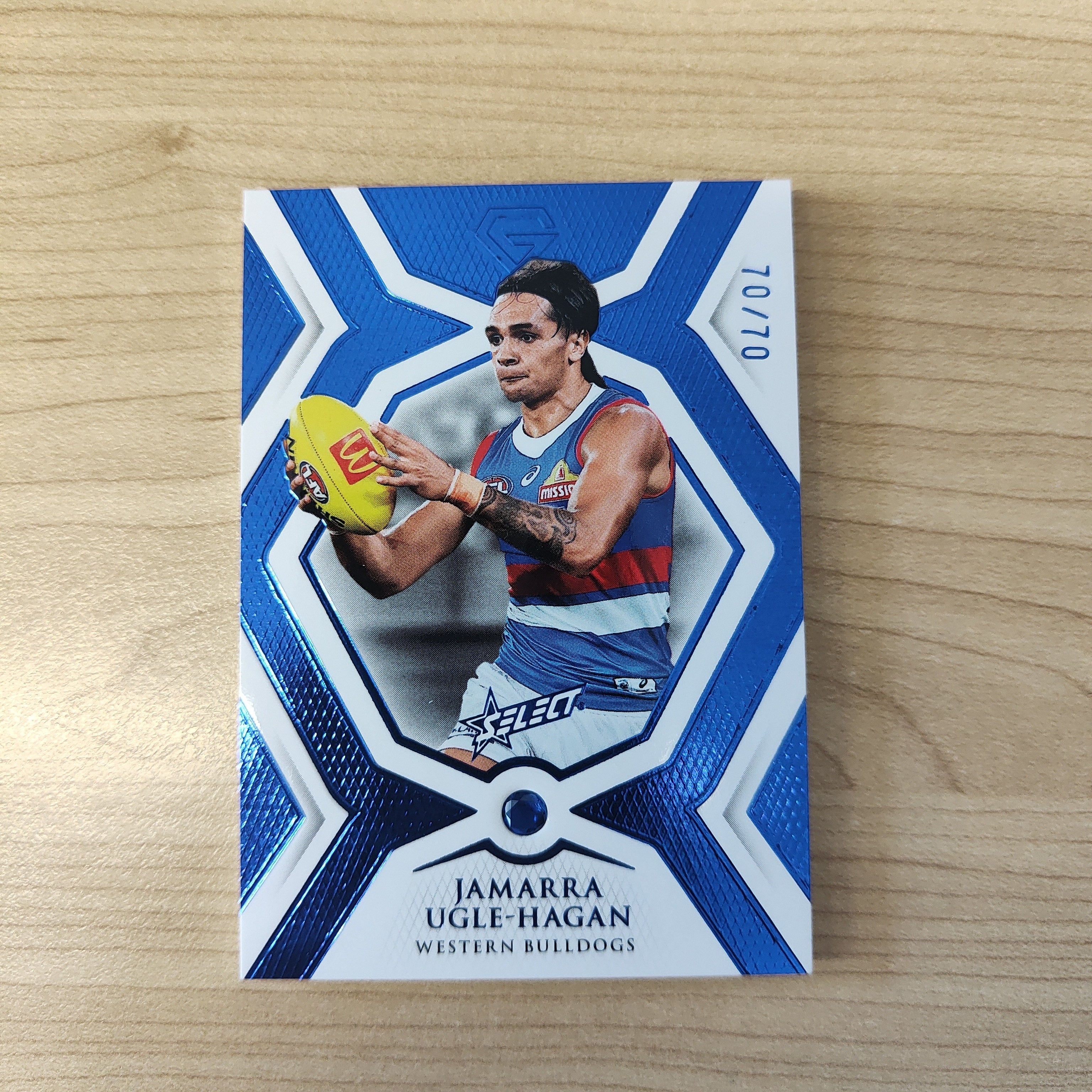 2023 AFL Select Gem Sapphire Card Jamarra Ugle-Hagan Western Bulldogs 70/70