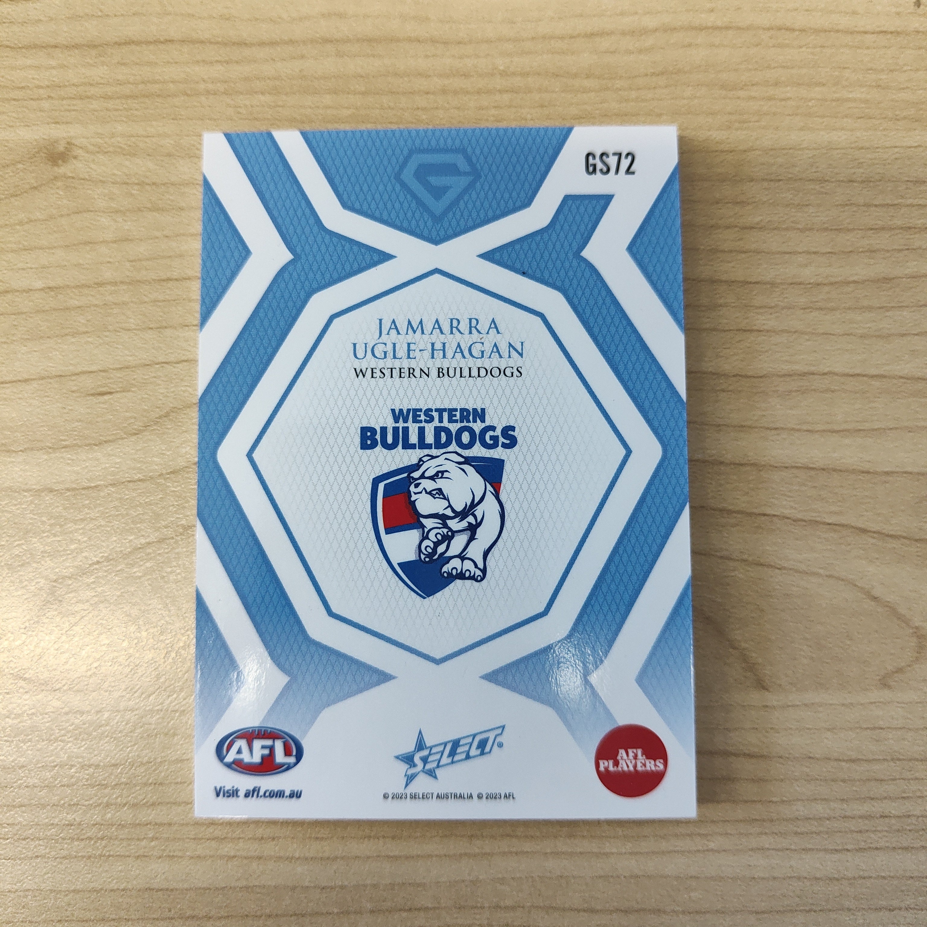2023 AFL Select Gem Sapphire Card Jamarra Ugle-Hagan Western Bulldogs 70/70 - Image 2