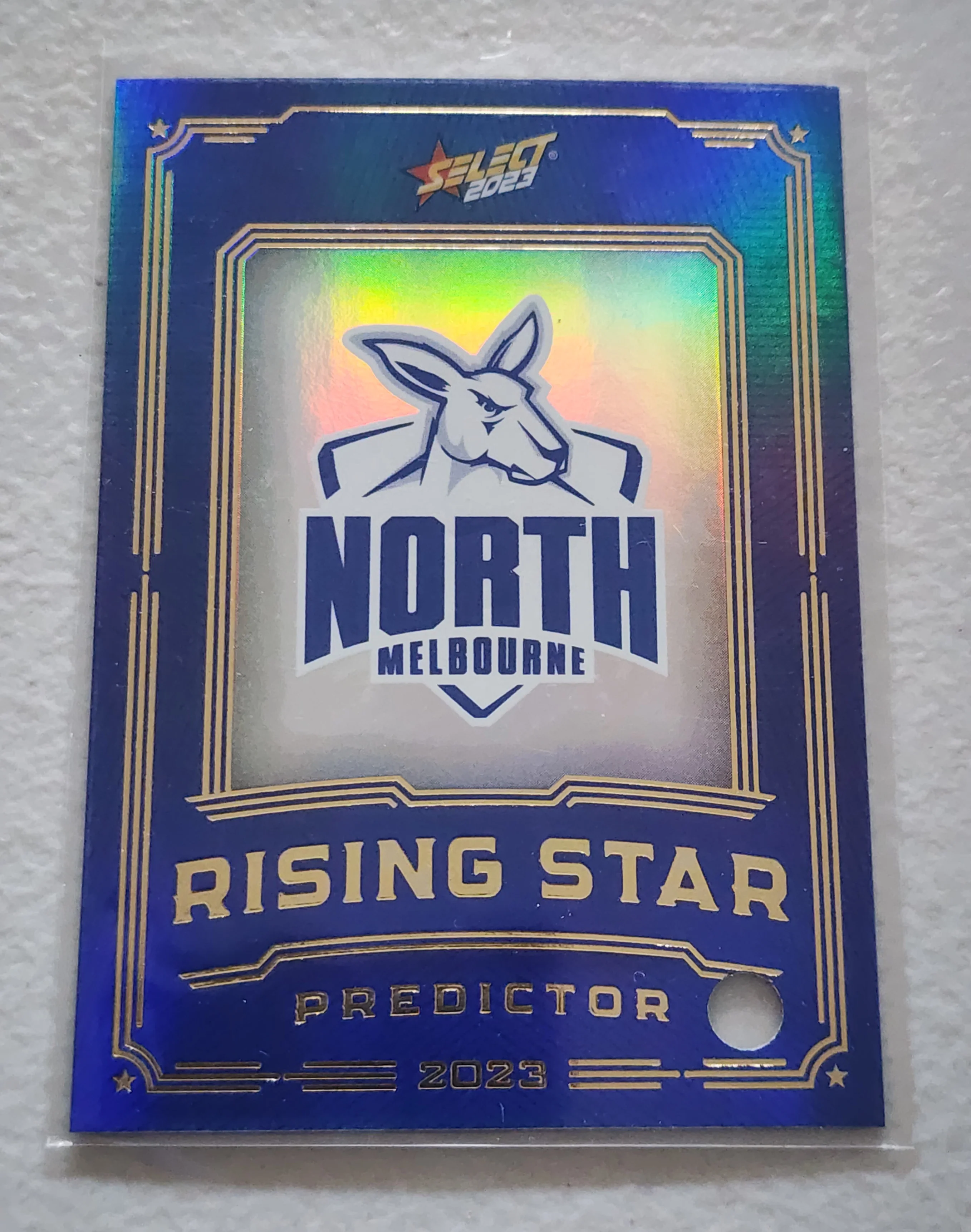 2023 AFL Select Rising Star predictor and Signature card Harry Sheezel Nth Melb 238/260 - Image 3