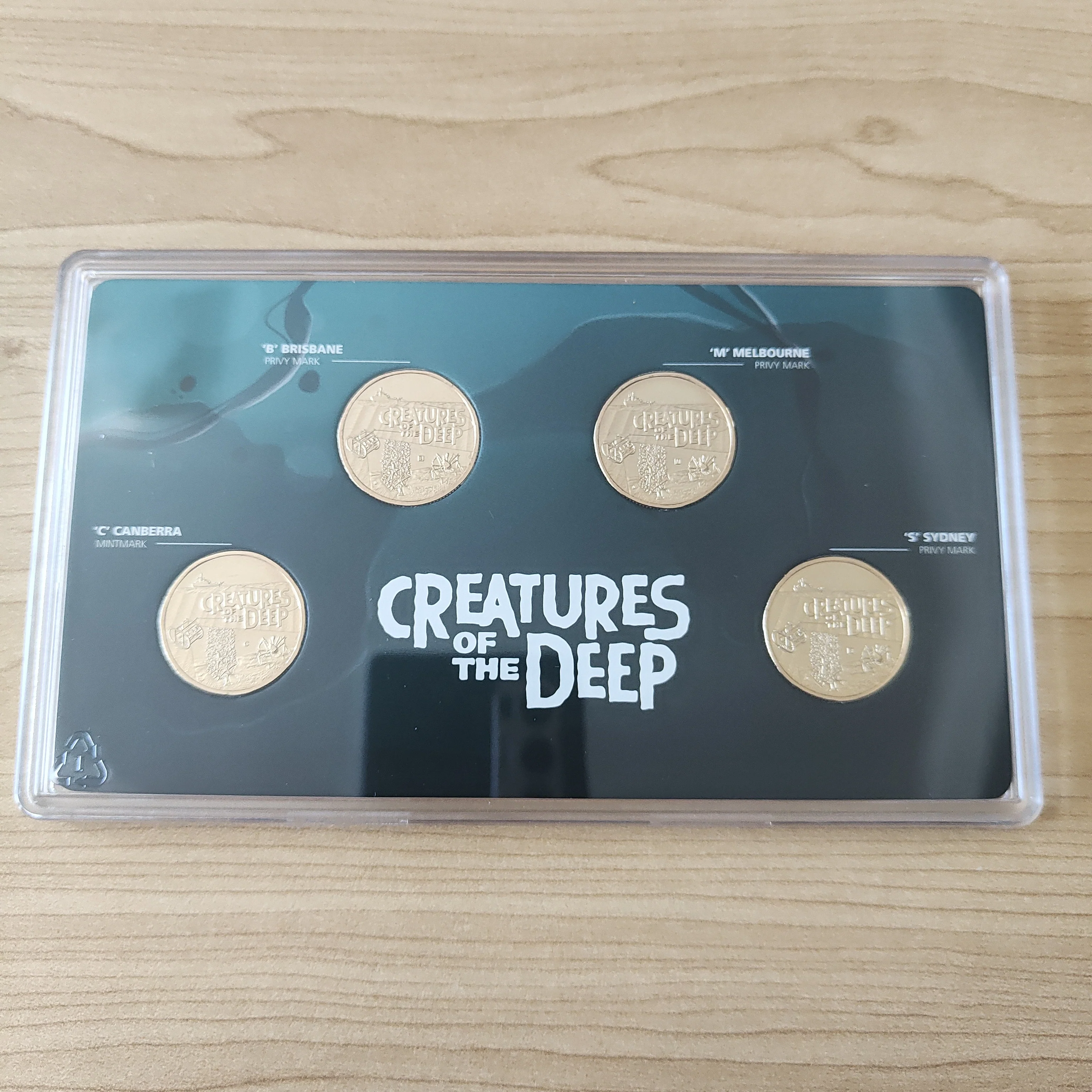 2023 RAM $1 Creatures of the Deep Tripodfish Four Coin Mintmark & Privy Mark Uncirculated Set - Image 2