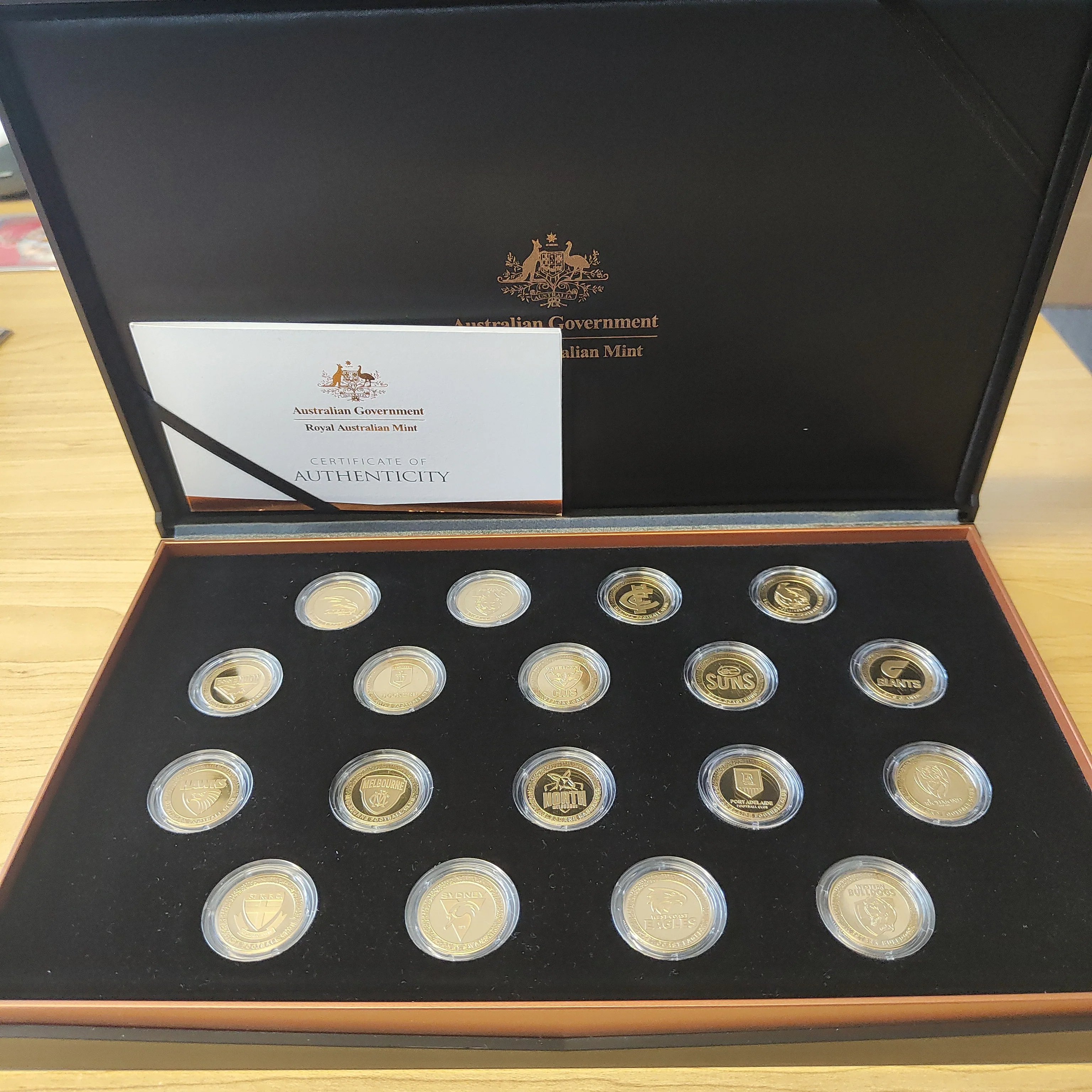 2023 Royal Australian Mint $1 Australian Football League AFL Proof Coin Collection Limited to 500 - Image 2