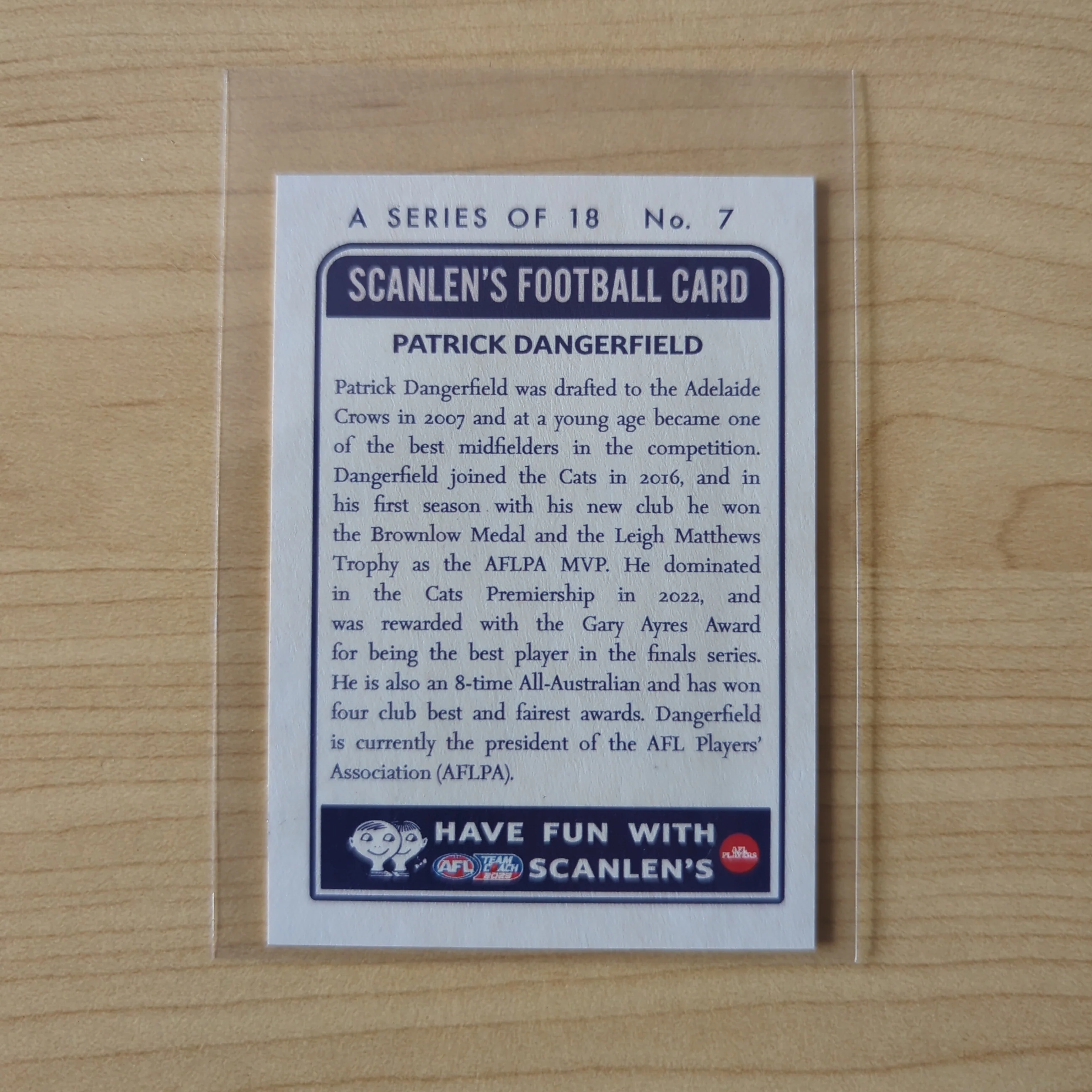 2023 Teamcoach Patrick Dangerfield Retro Scanlens Geelong - Image 2