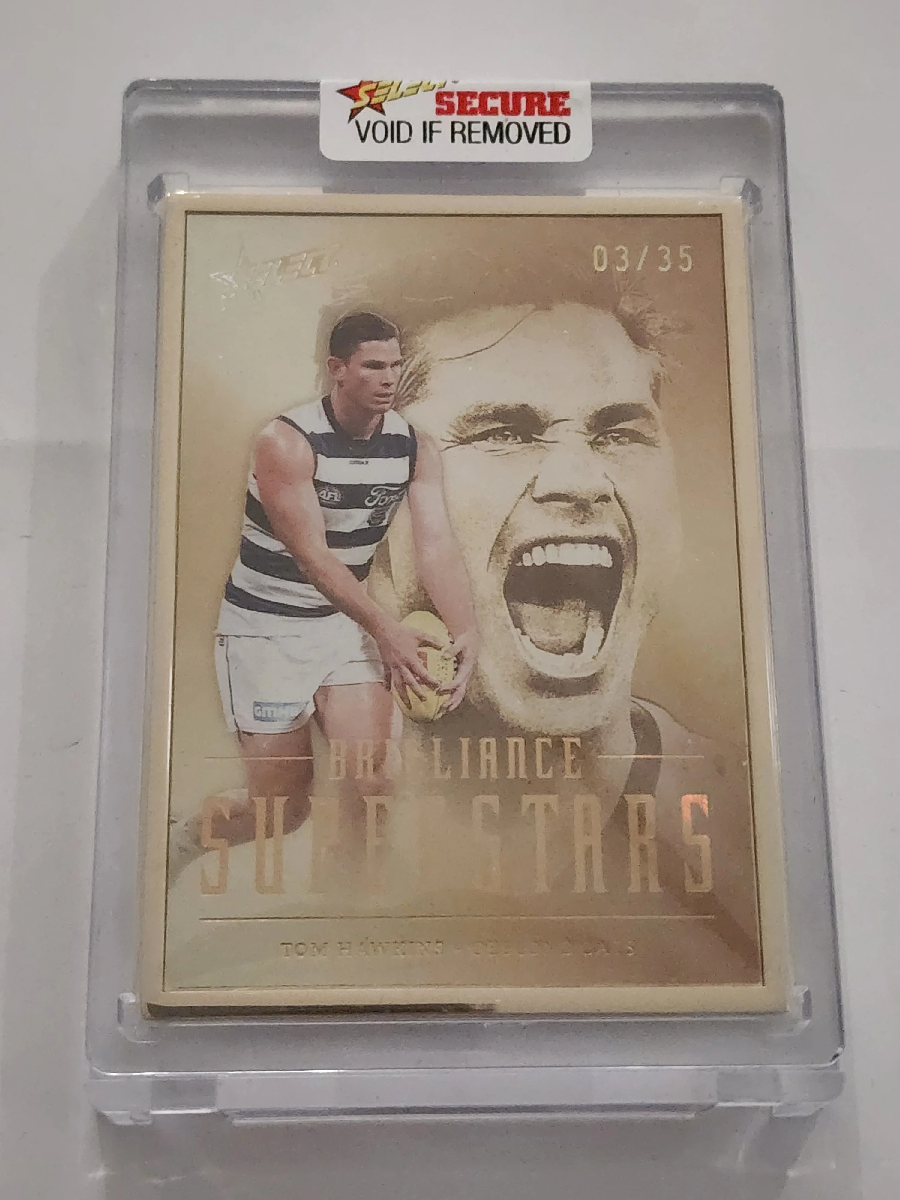 2024 AFL Select Brilliance SUPERSTARS Gold Card Patrick Dangerfield Tom Hawkins Geelong Matching Number 3 (2 Cards) - Image 4
