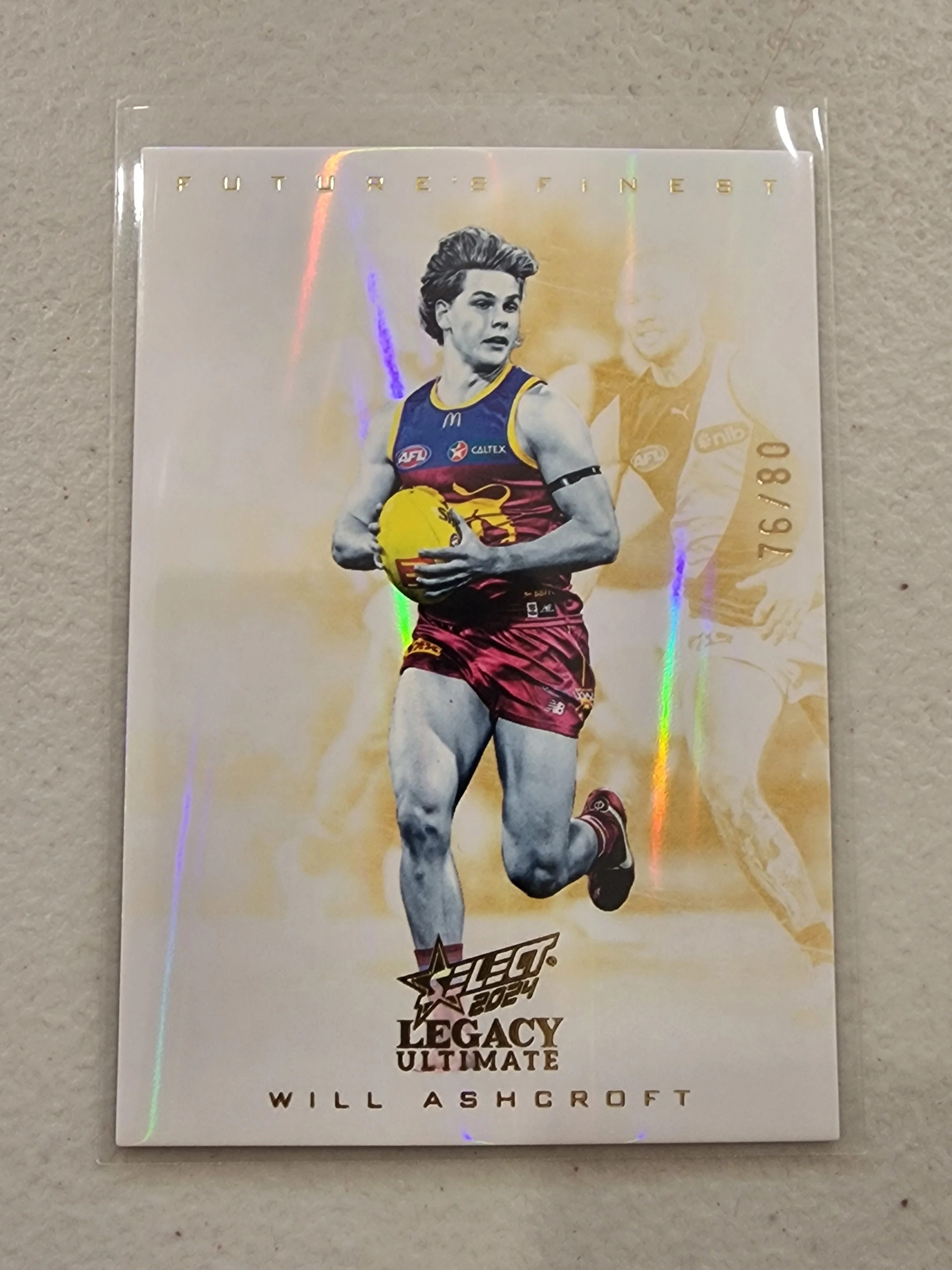 2024 AFL Select Legacy Ultimate Future Finest Will Ashcroft Brisbane 76/80 FUF4