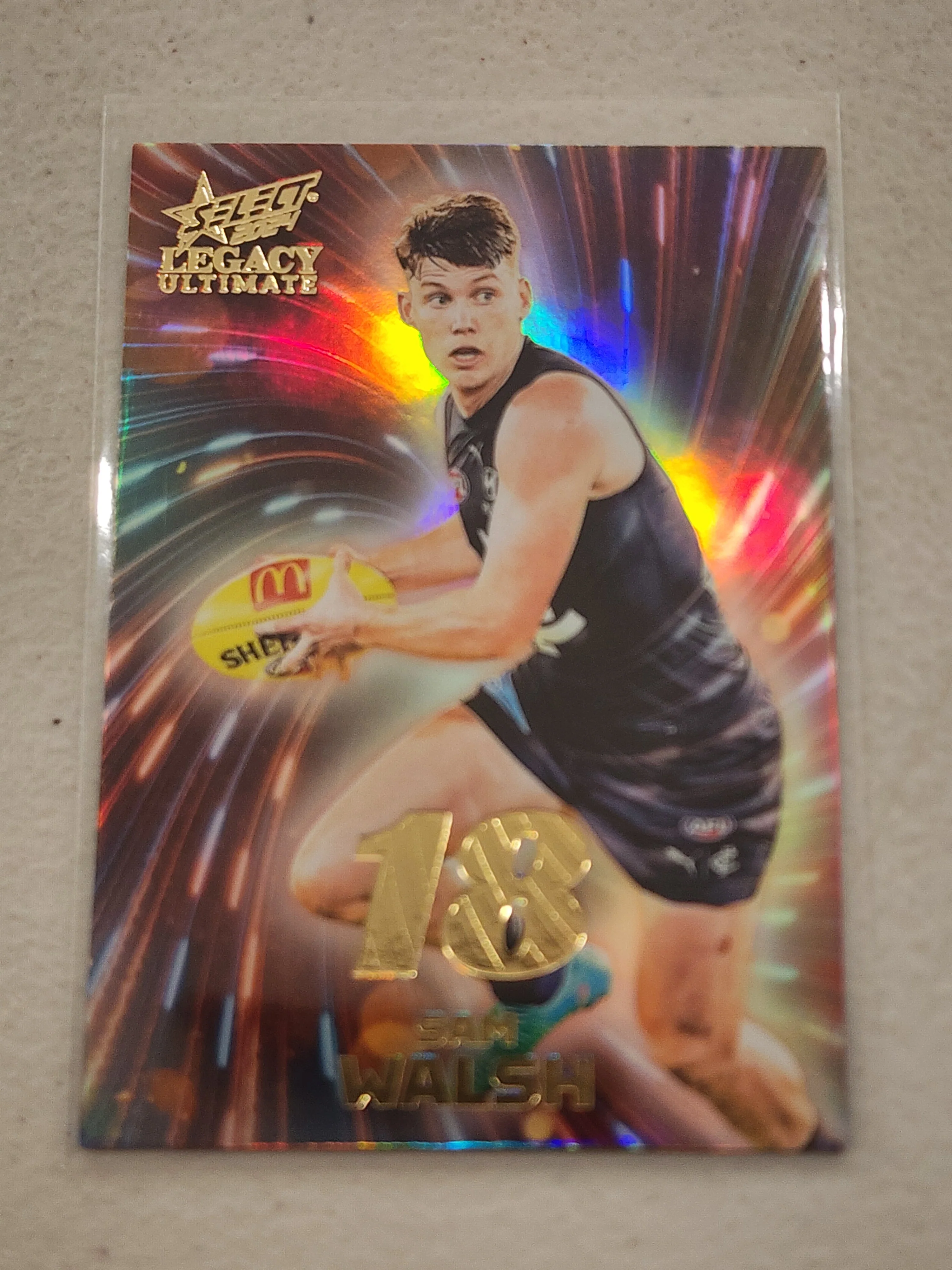 2024 AFL Select Legacy Ultimate Vortex Sam Walsh Carlton 43/80 V17