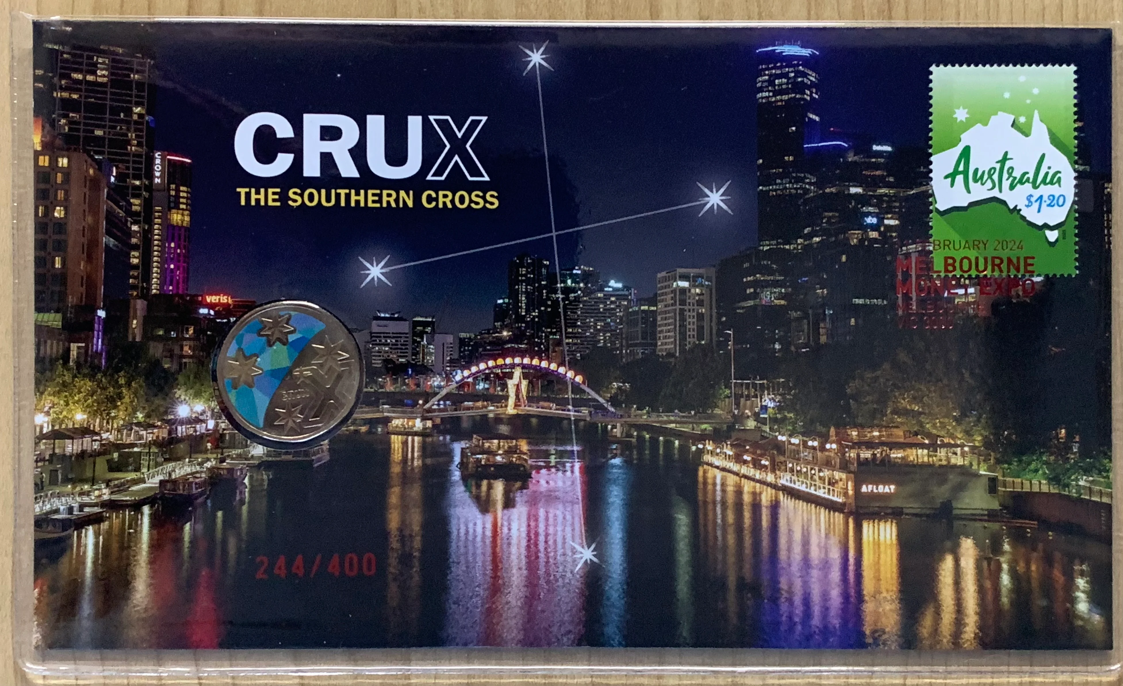 Australia 2024 $1 Melbourne Money Expo limited edition Crux the Southern Cross PNC