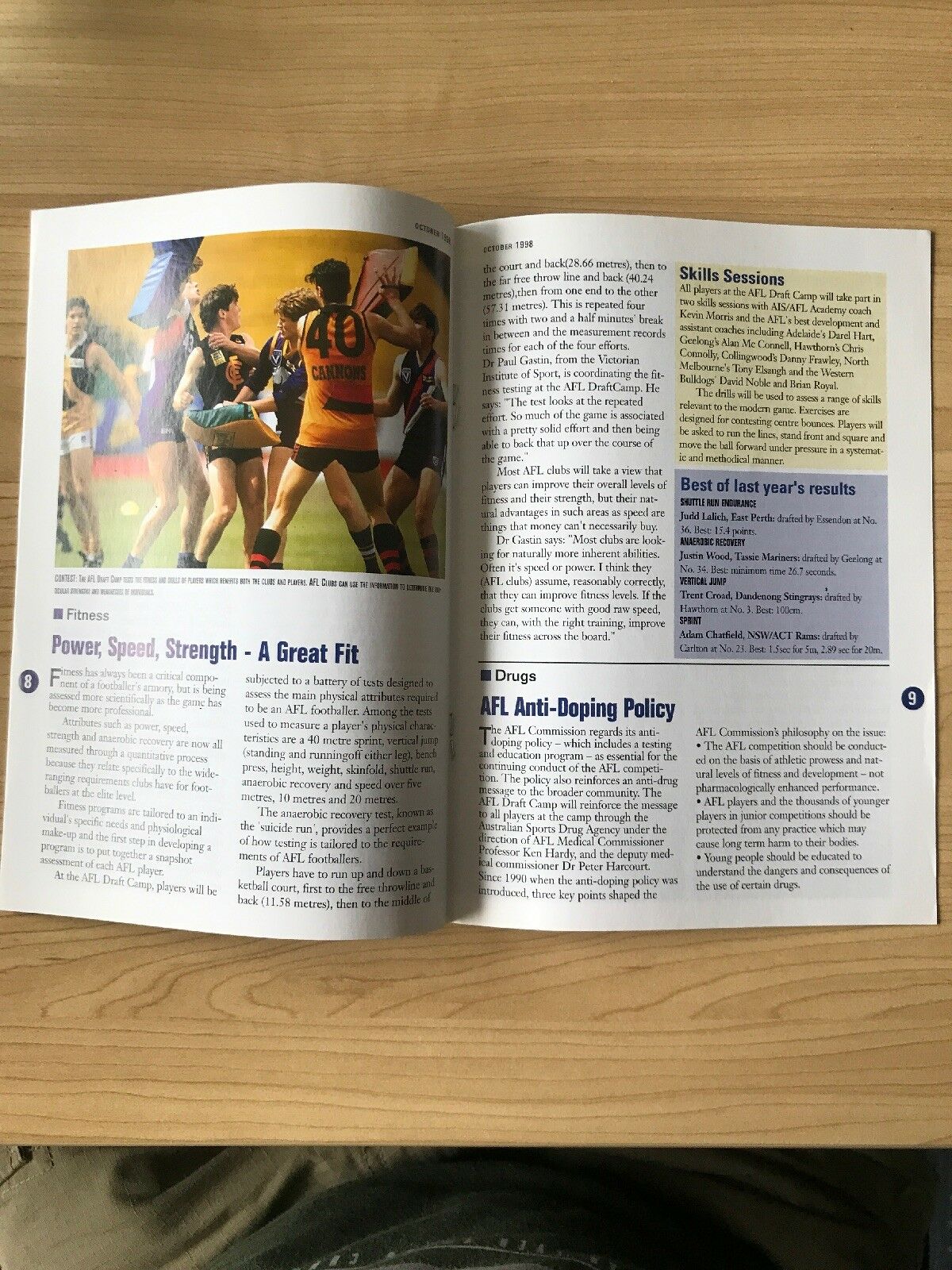 1998 AFL 5th Official Draft Camp Profiles of the Next Generation Football Record - Image 2