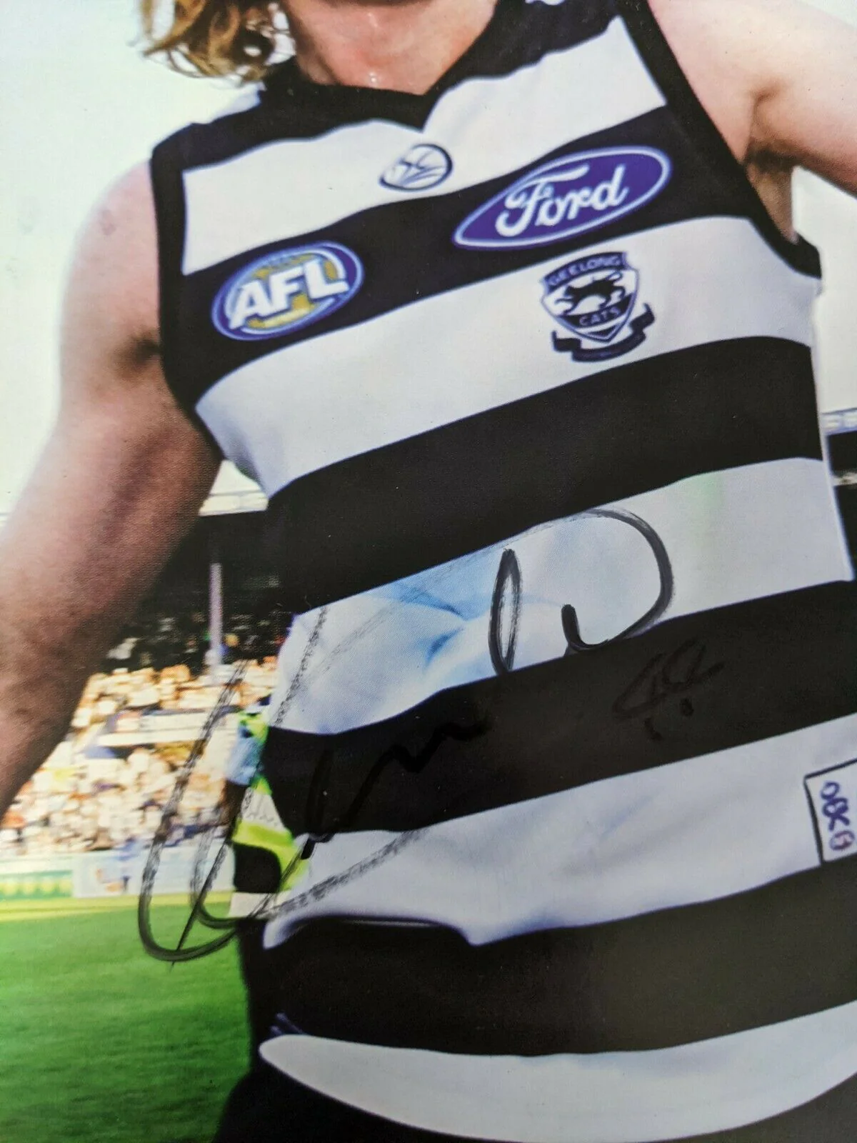 AFL Football Picture Cameron Ling Hand Signed Geelong - Image 2
