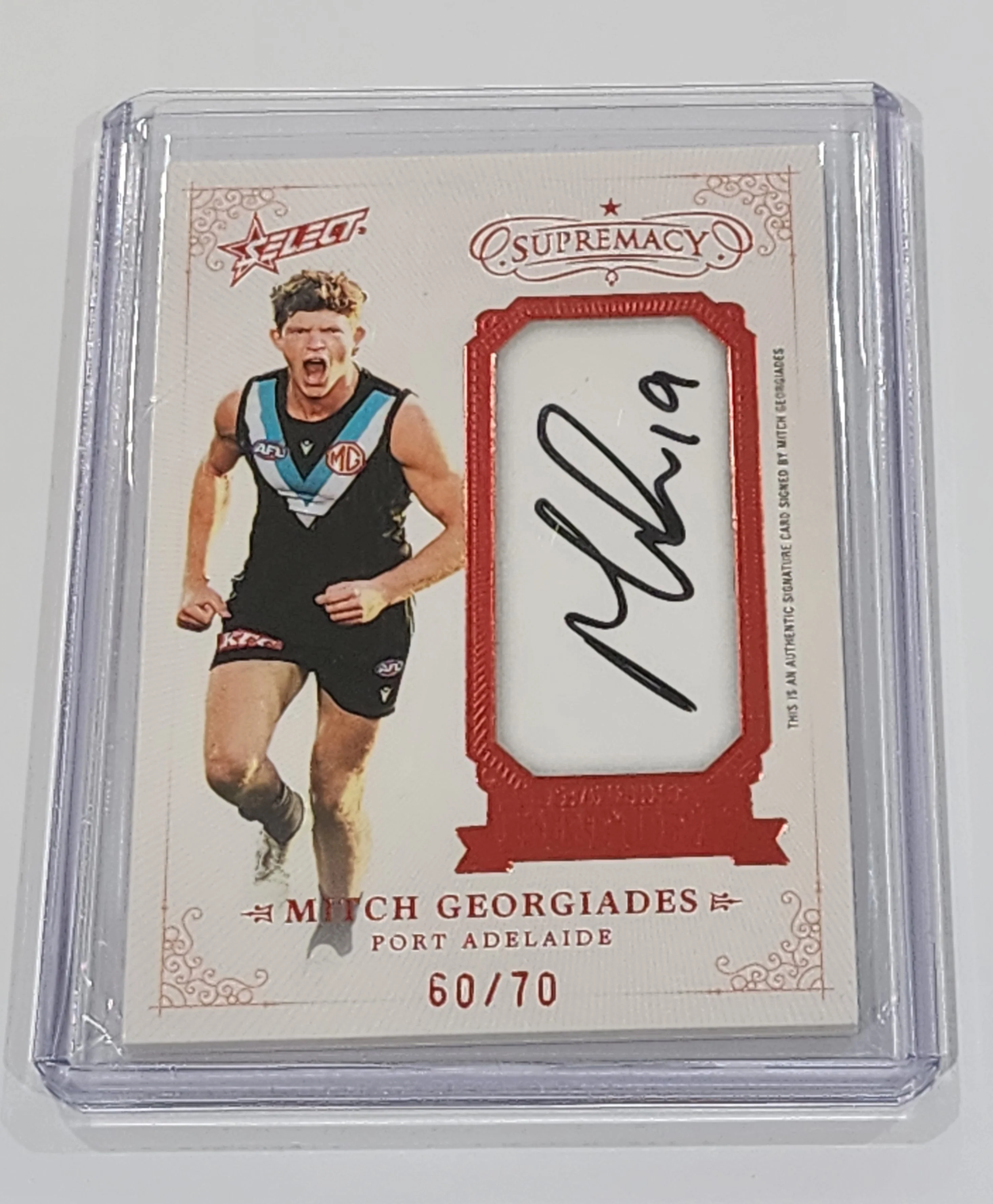 AFL Select Supremacy Mitch Georgiades Port Adelaide Franchise Future Signature 60/70 FFS25